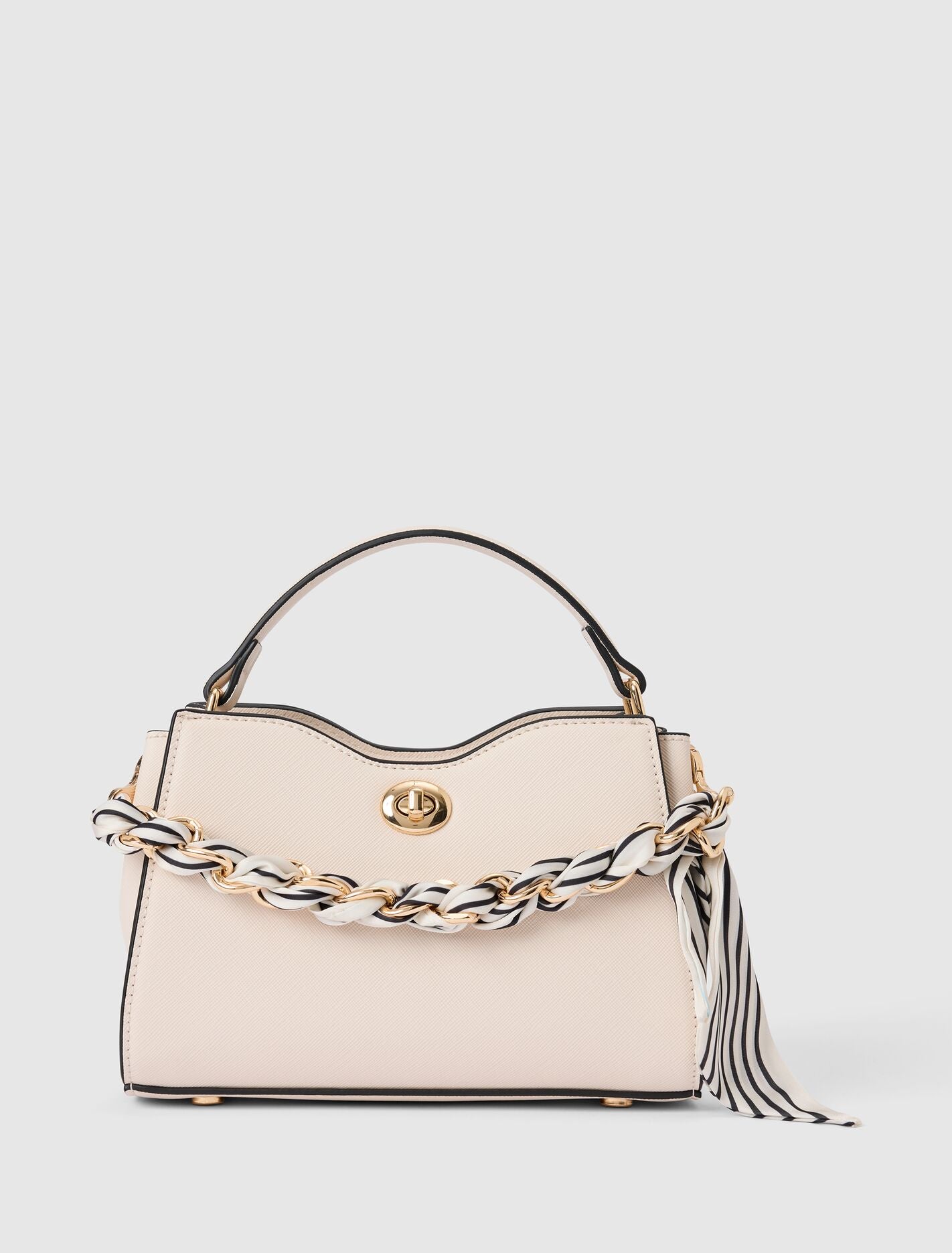 Victoria Scarf Lock Top Handle Bag 0 Ivory Forever New