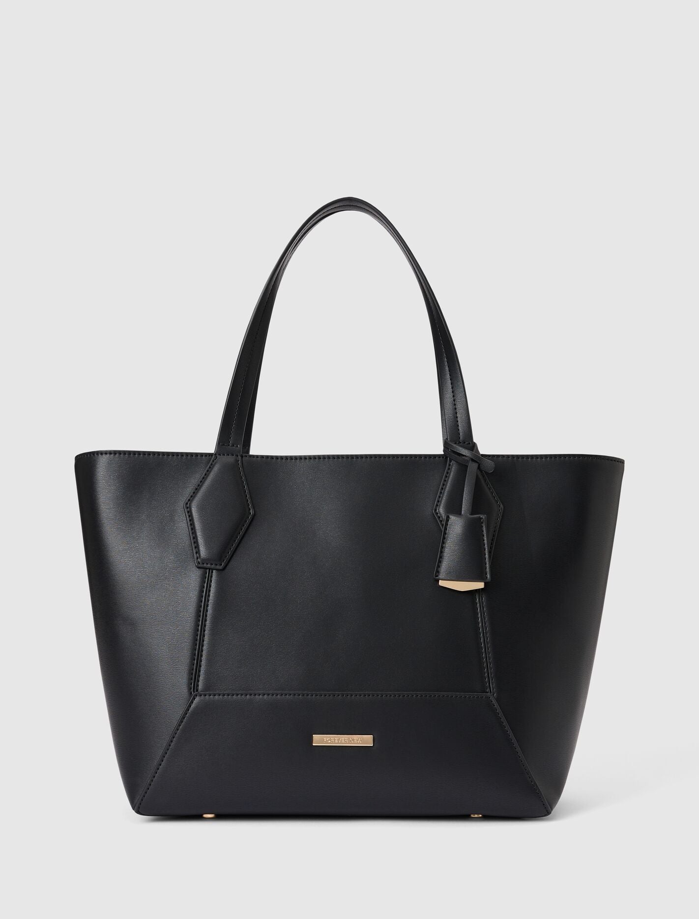 Christina Classic Panel Large Tote Bag 0 Black Forever New