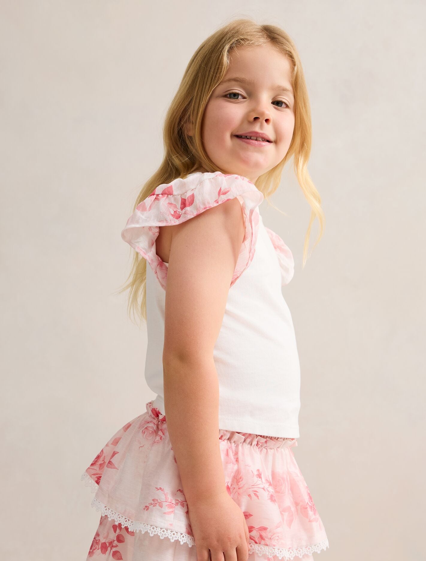 Aurora Girls Flutter Sleeve T-Shirt Forever New