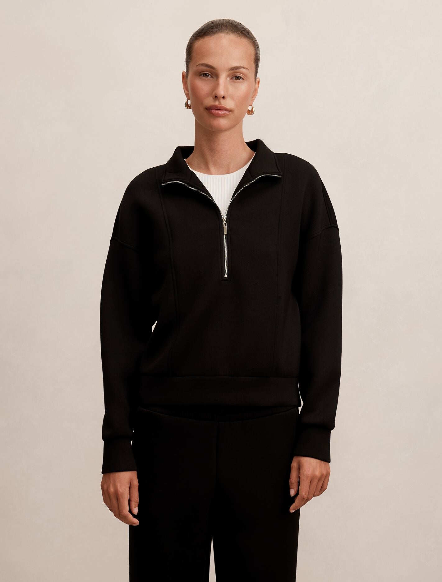 Heidi Seam Detail Lounge Jumper Black Forever New