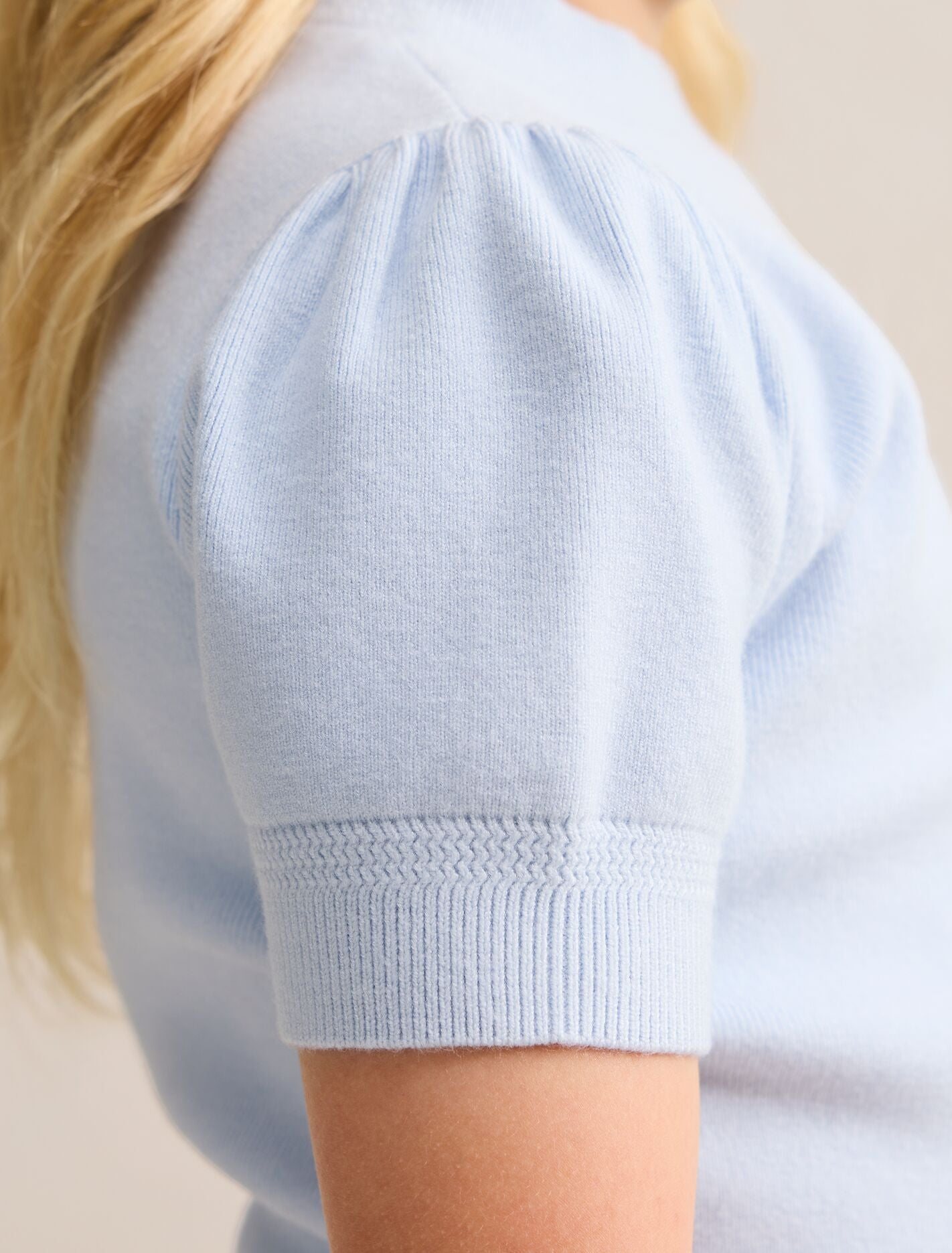 Ella Girls Puff Sleeve Knit T-shirt Forever New