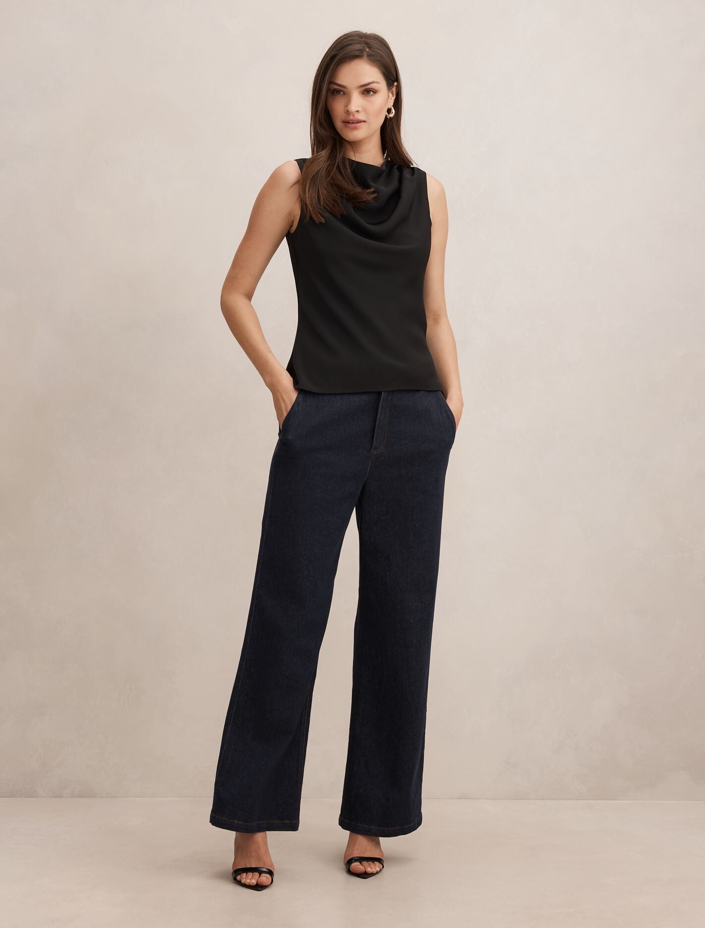 Scout Sleeveless Drape Top Forever New