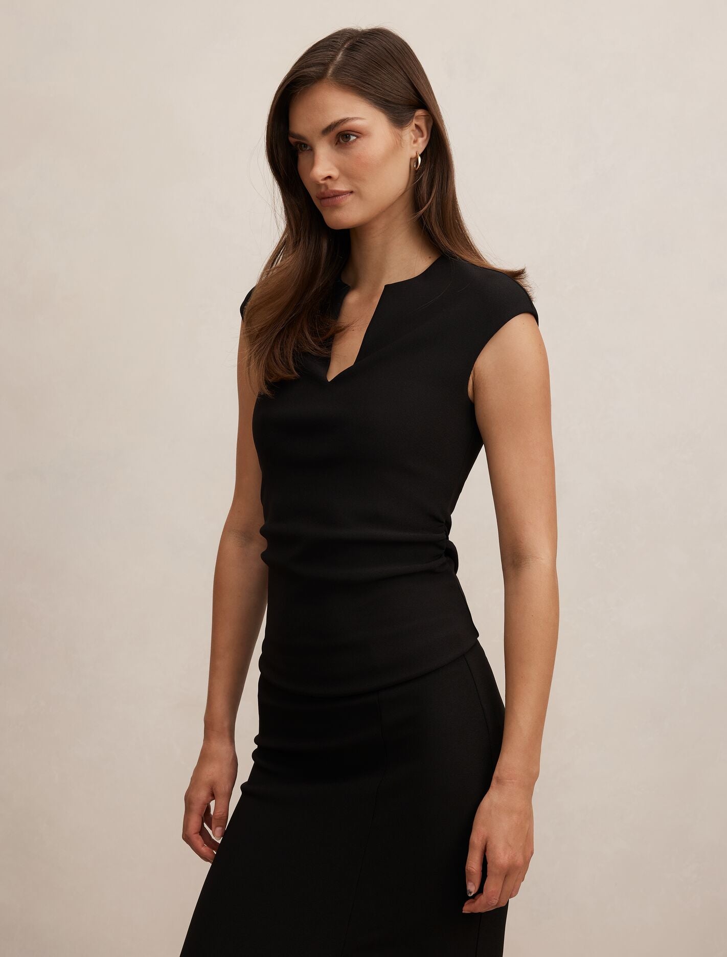 Montana V Neck Extended Shoulder Top Forever New