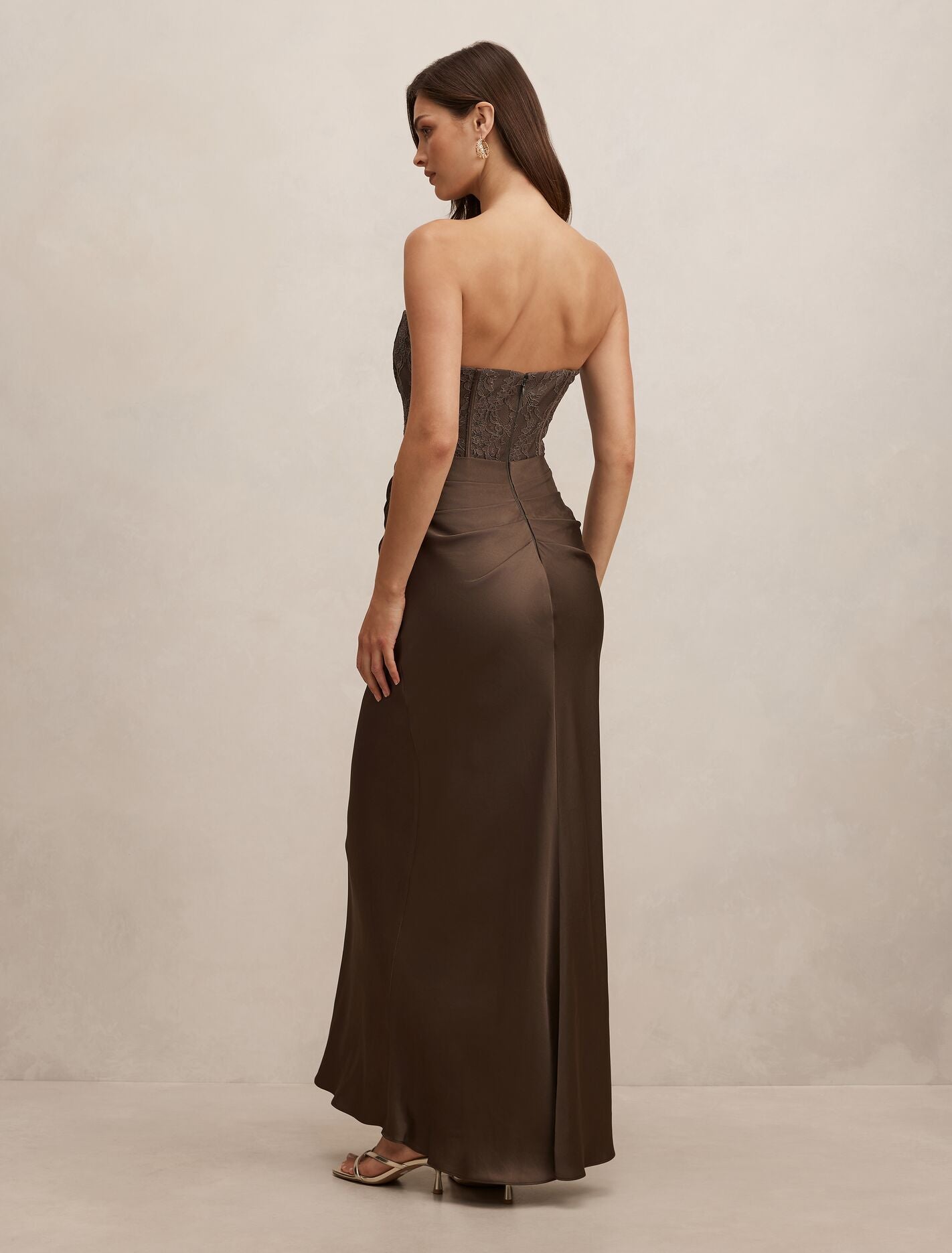 Ivy Lace Corset Drape Maxi Dress Forever New