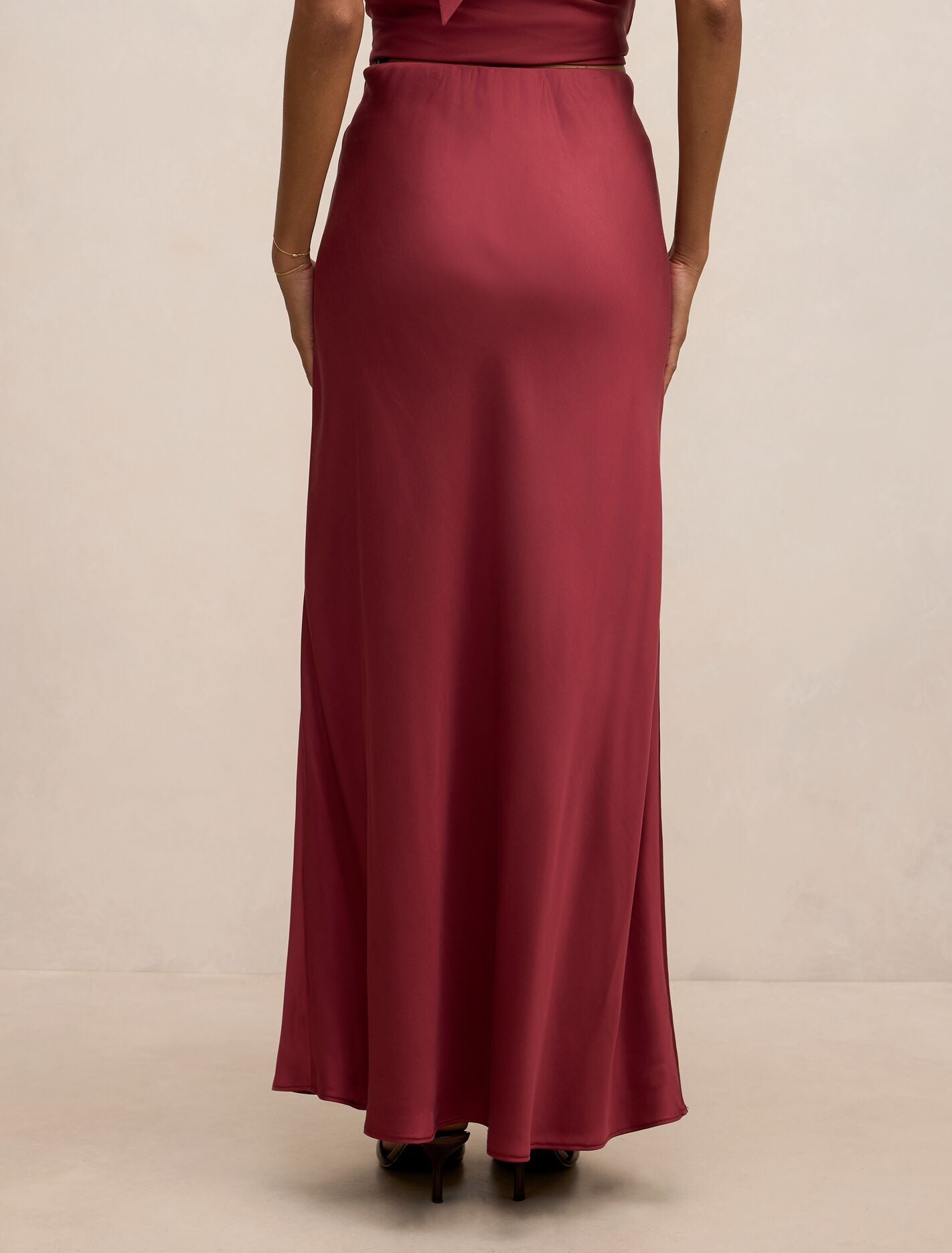 Skyler Petite Satin Maxi Skirt Forever New