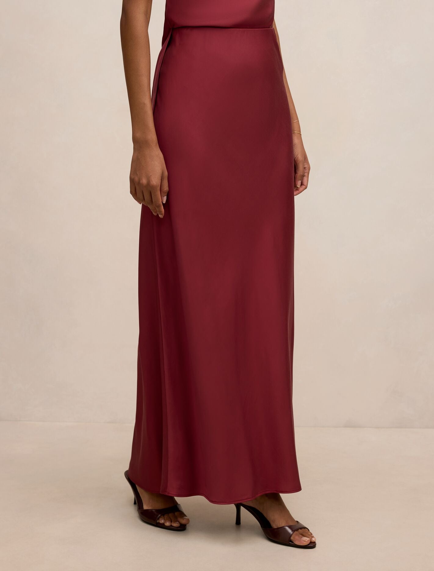 Skyler Petite Satin Maxi Skirt Forever New