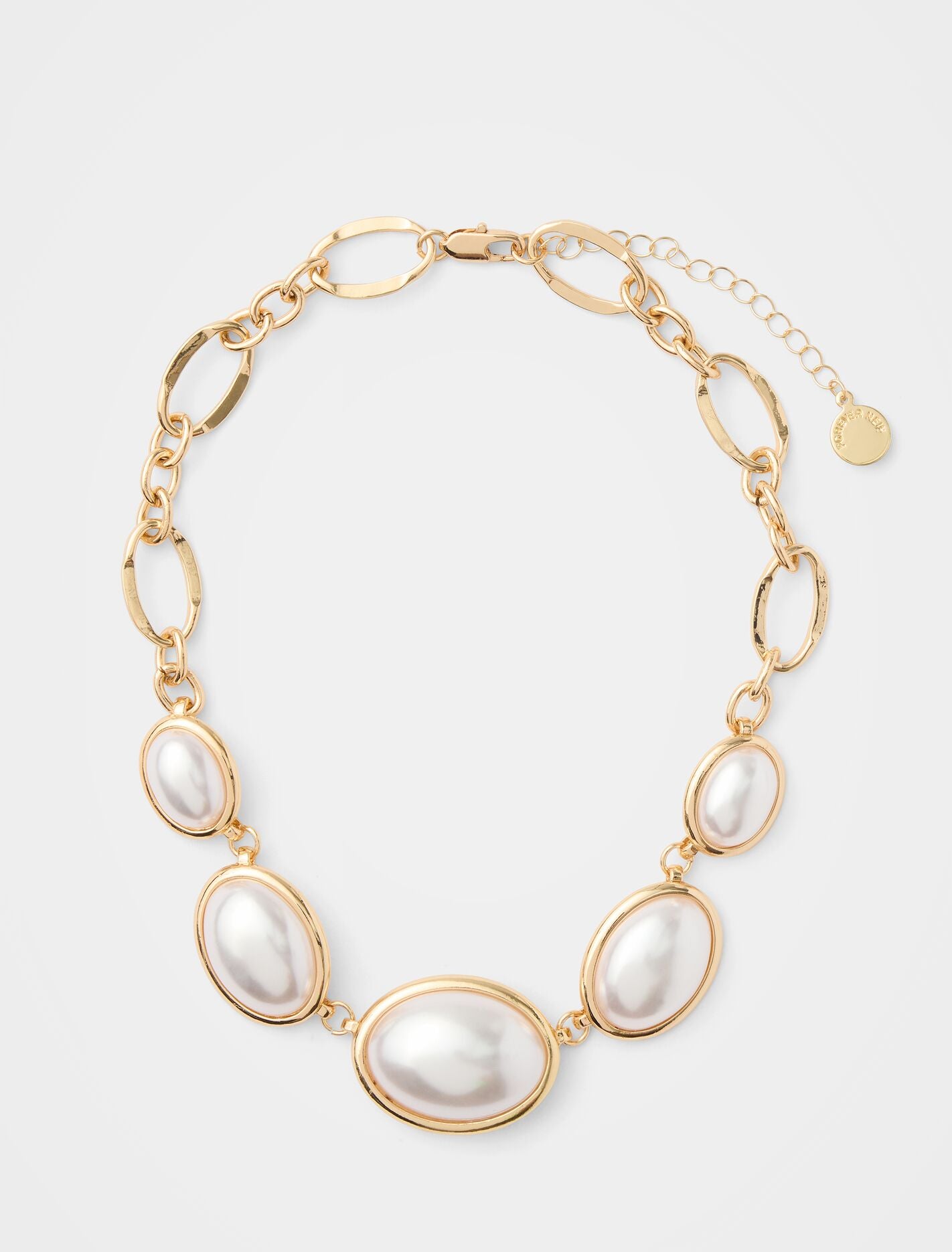 Signature Oaklyn Oval Stone Necklace 0 Gold Ivory Forever New