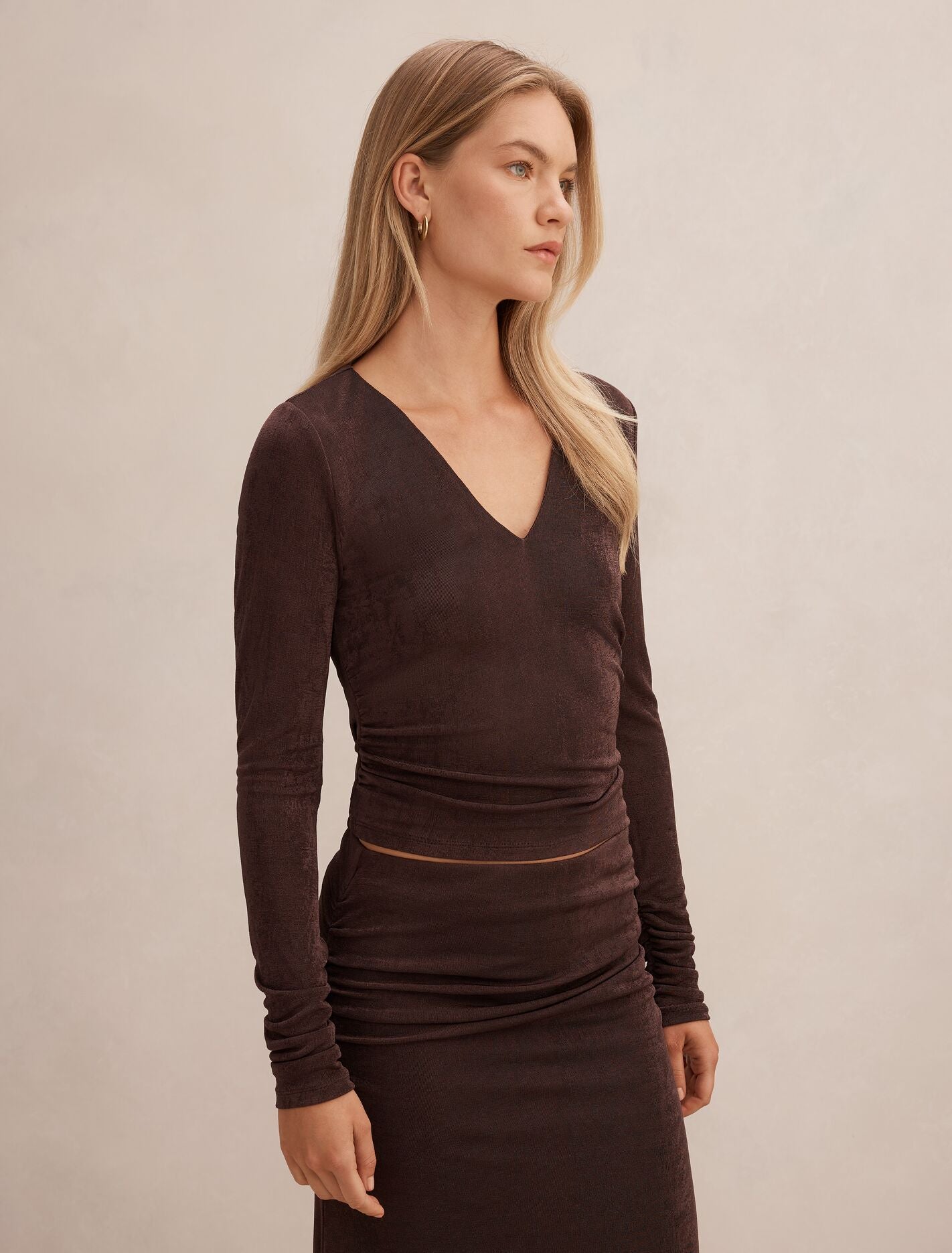 Arabella V Neck Ruched Top Forever New