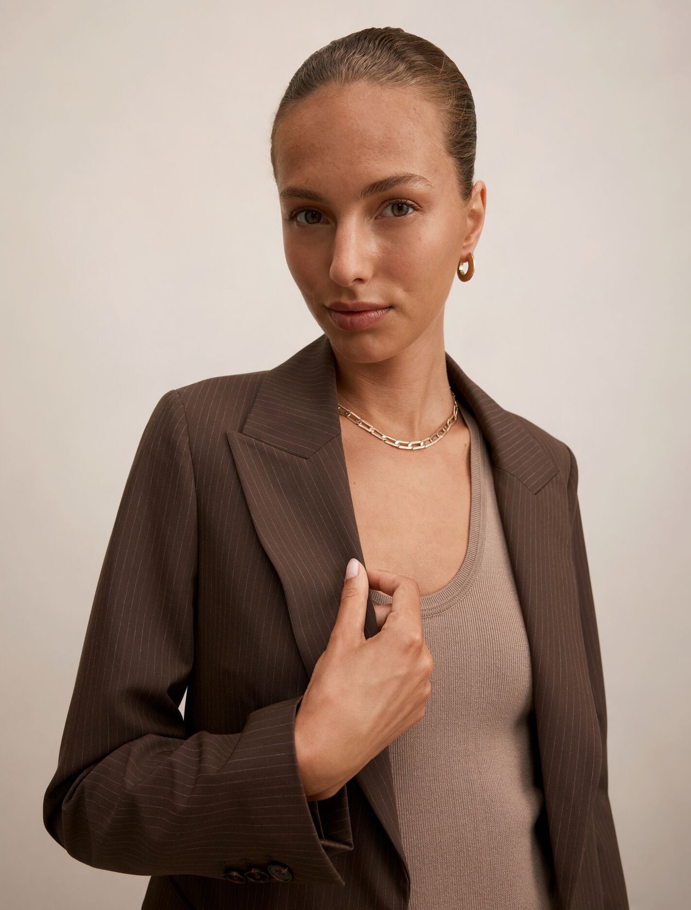 Bree Pinstripe Single Breasted Blazer Forever New