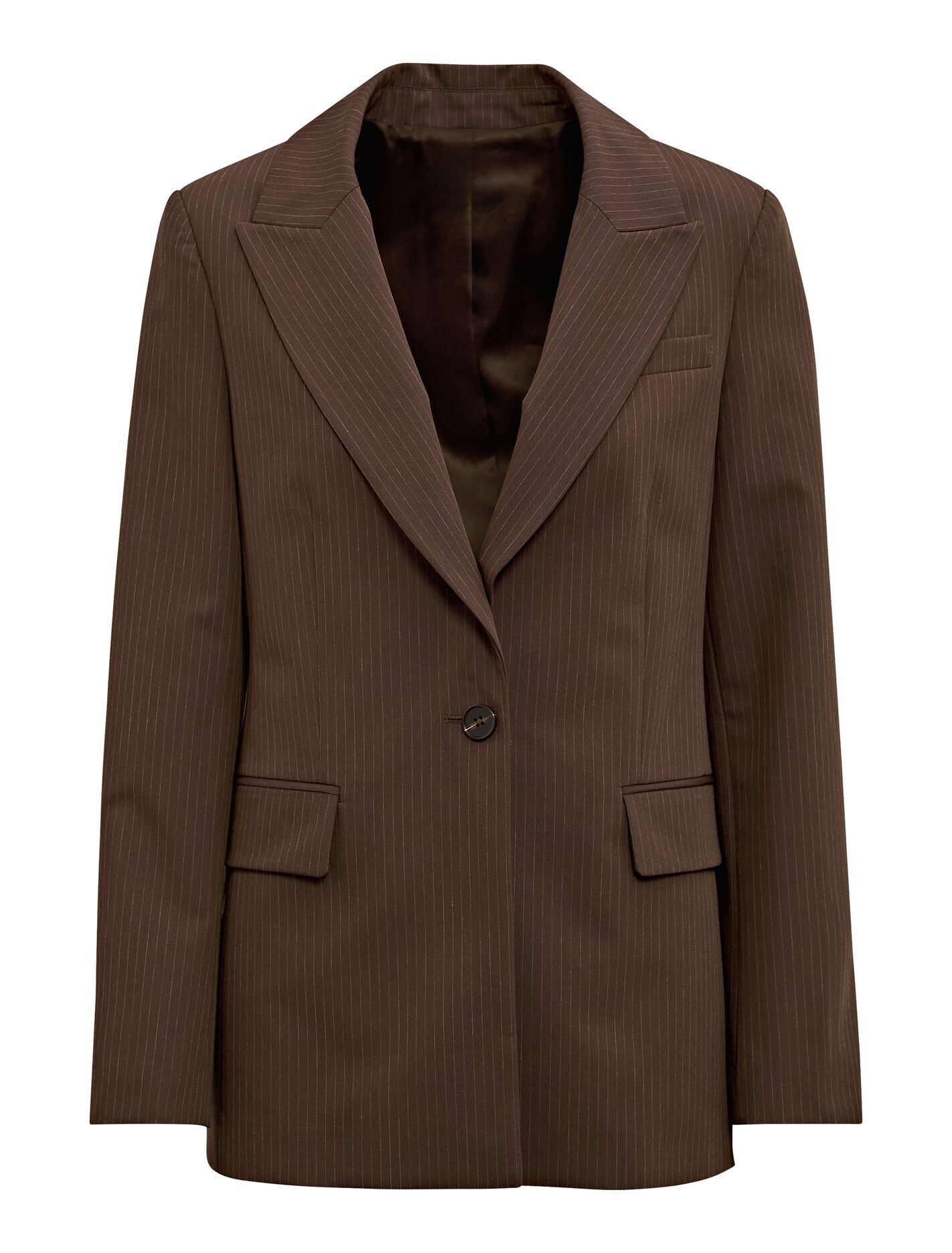 Bree Pinstripe Single Breasted Blazer Forever New