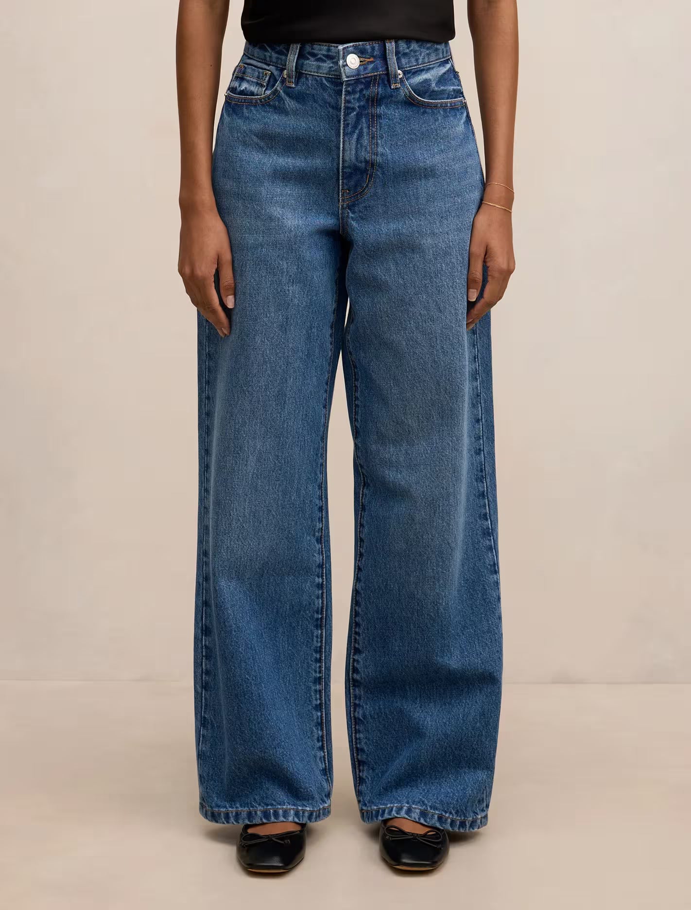 Sky Petite Straight Leg Jeans Mid Wash Forever New