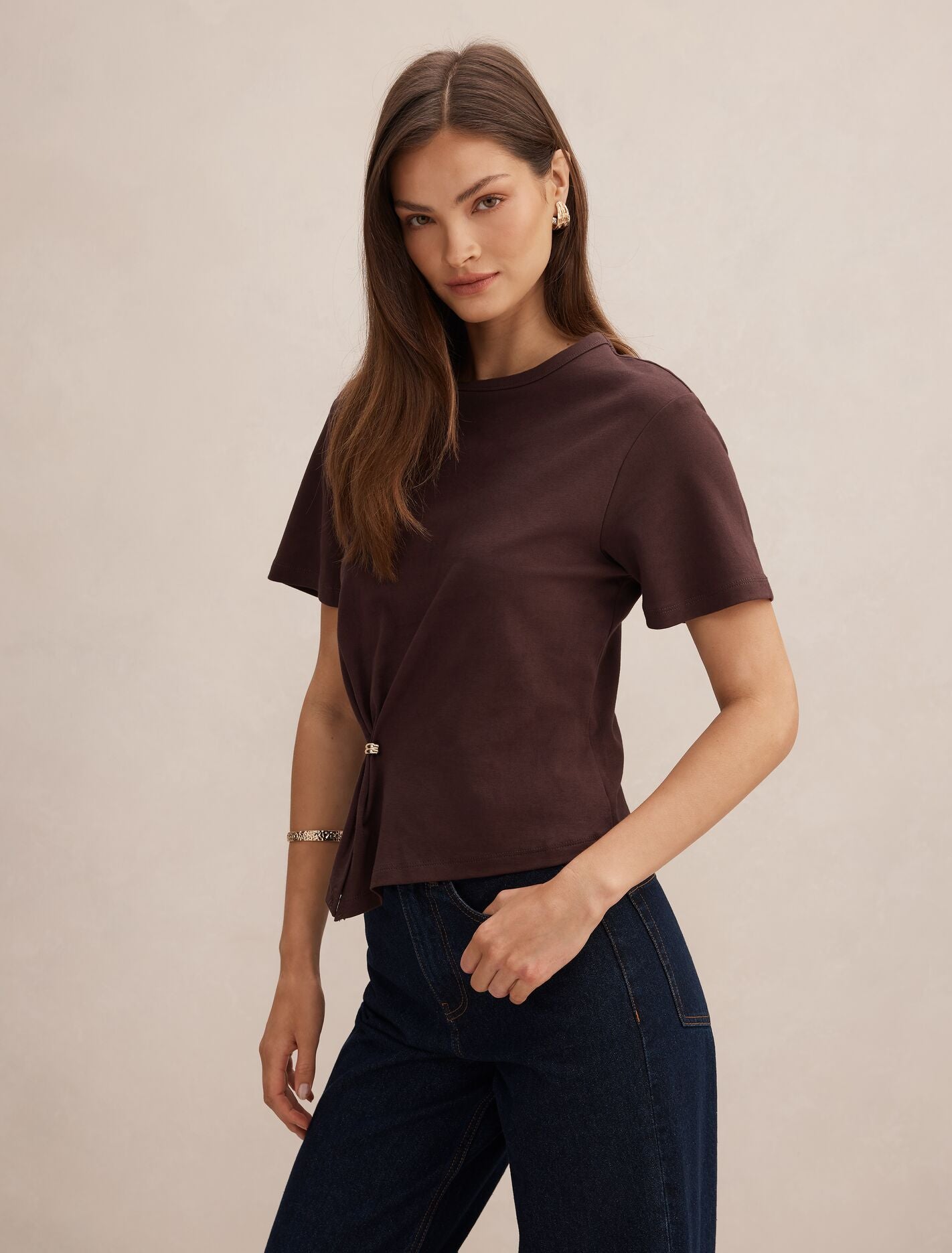 Lani Hardware Detail T-shirt Forever New