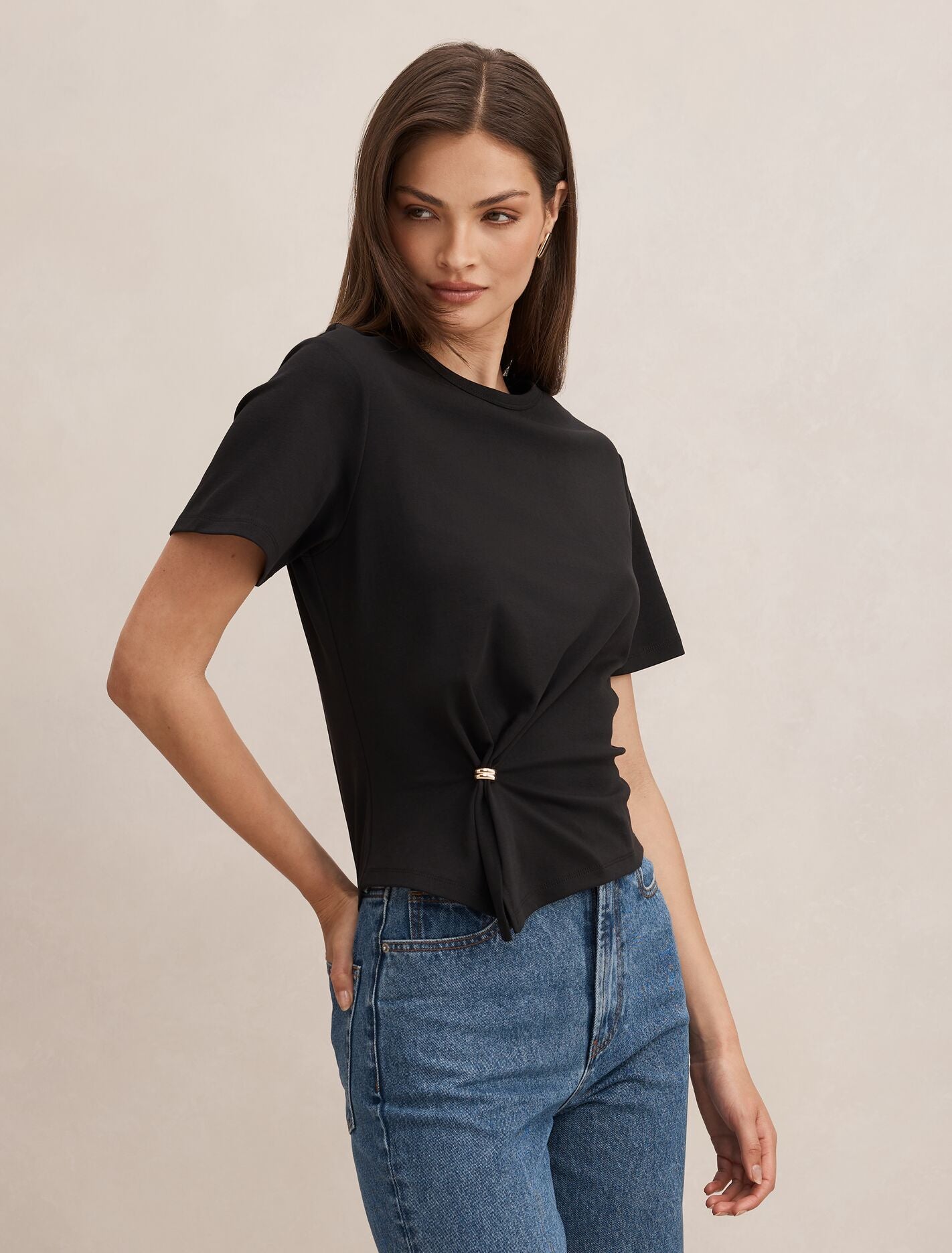 Lani Hardware Detail T-shirt Forever New