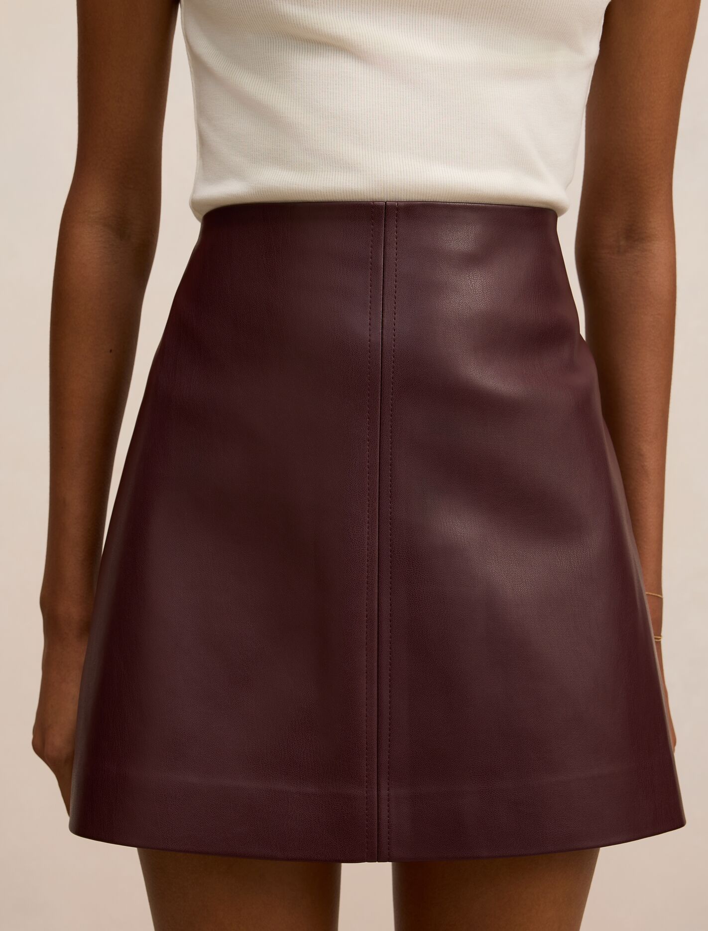 Renee Petite Vegan Leather Mini Skirt Forever New