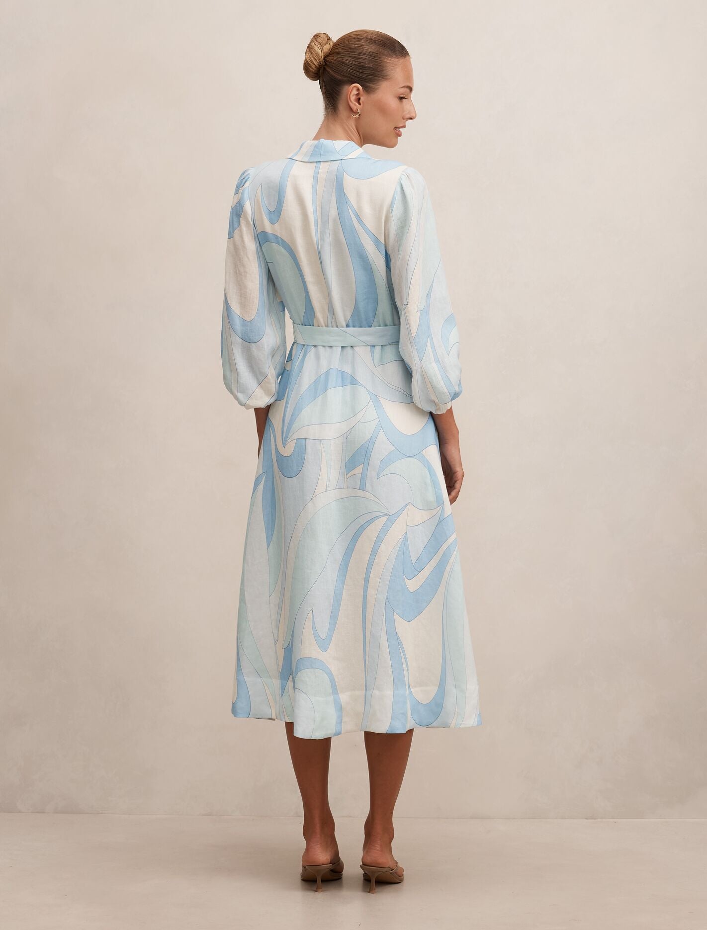 Fia Printed Shirt Midi Dress Forever New