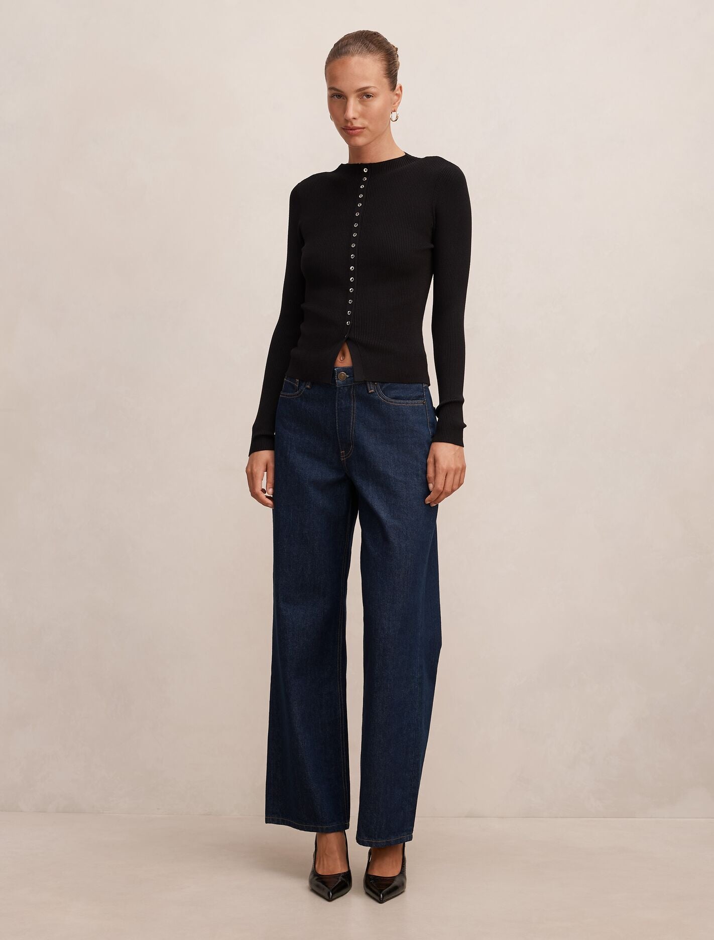 Francis Button Detail Top Forever New