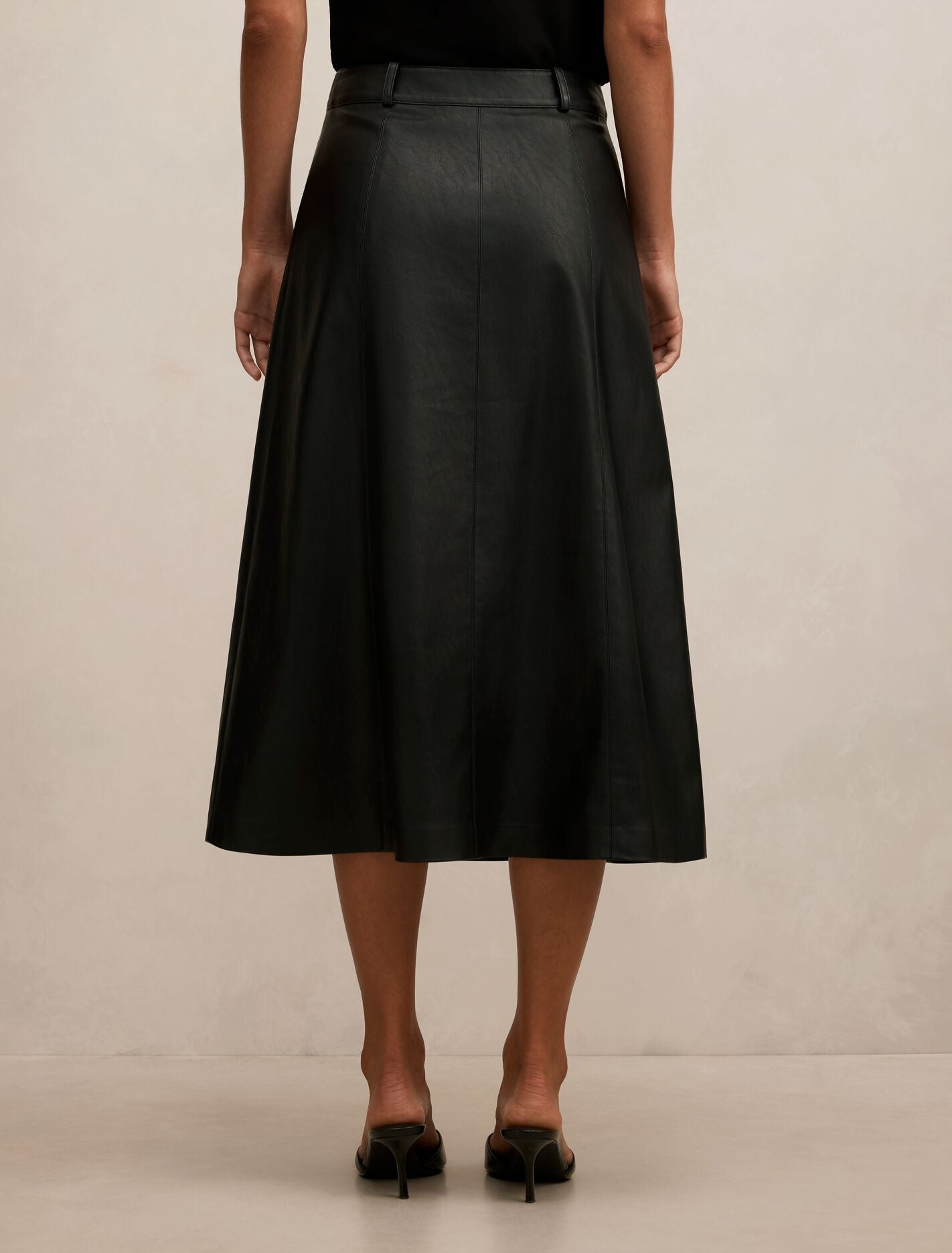 Isla Vegan Leather Midi Skirt Forever New