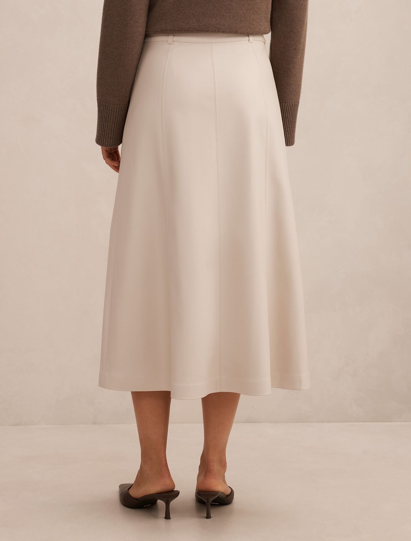 Isla Vegan Leather Midi Skirt Forever New