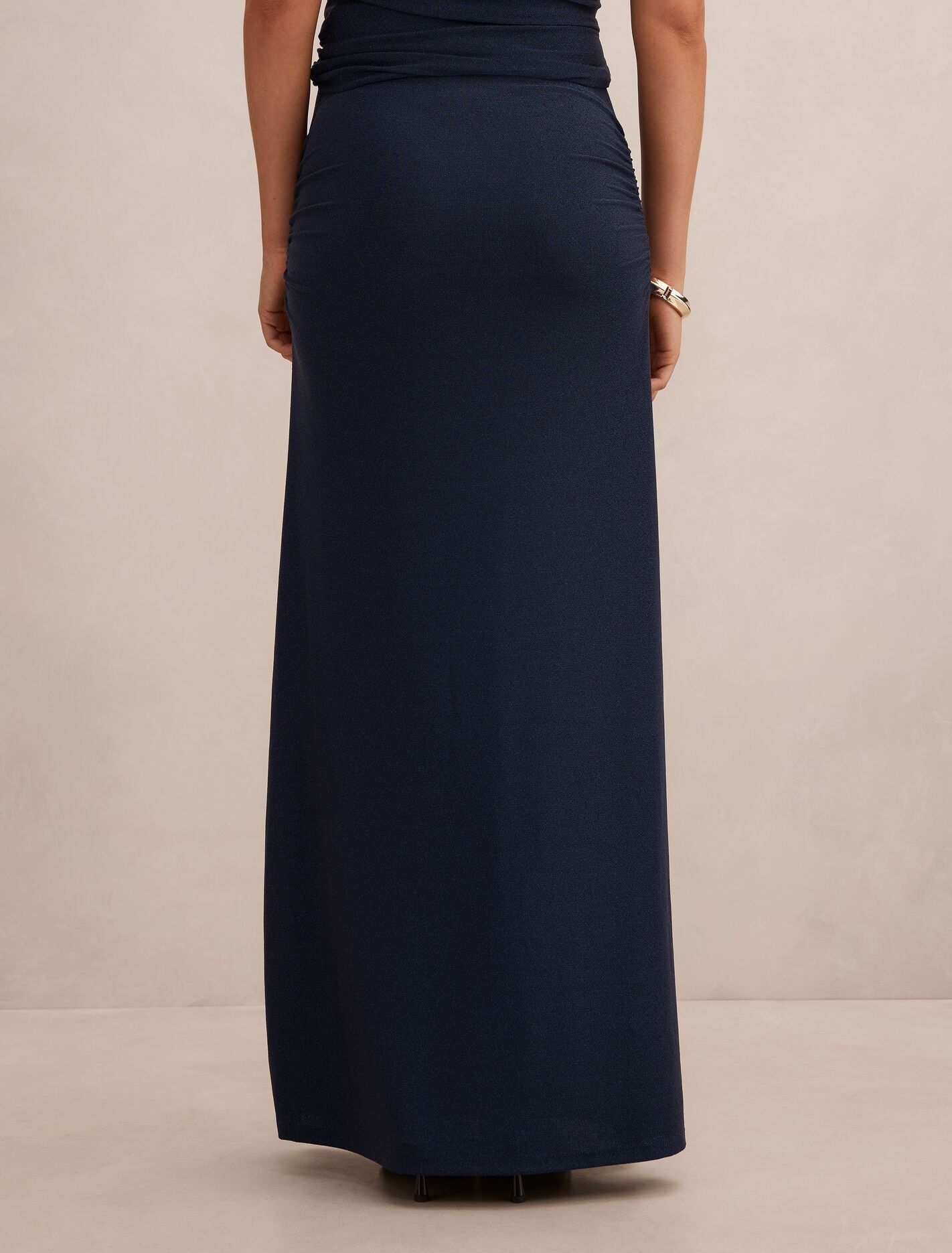 Matilda Metallic Flute Maxi Skirt Forever New