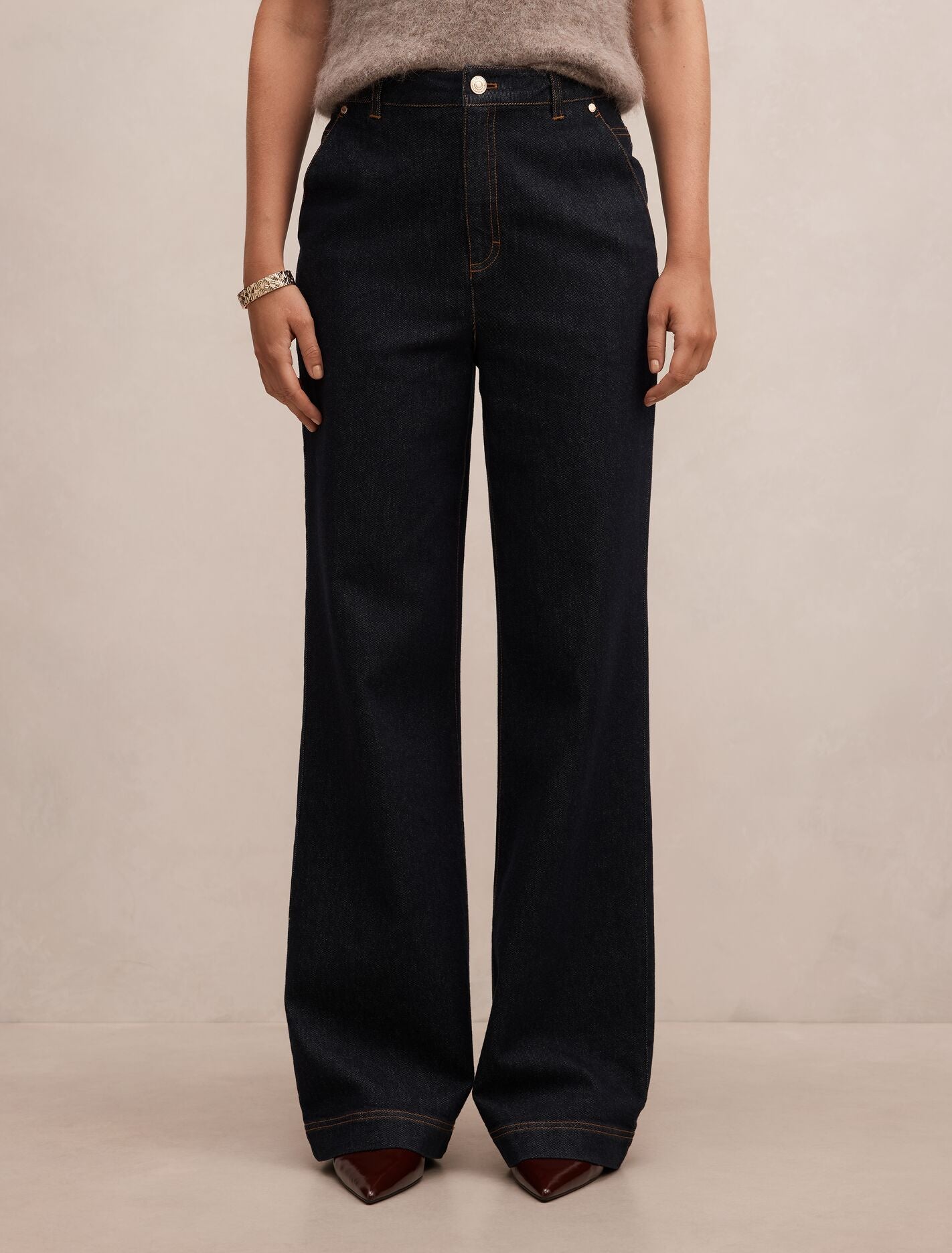 Kelly Wide Leg Jeans Dark Wash Forever New