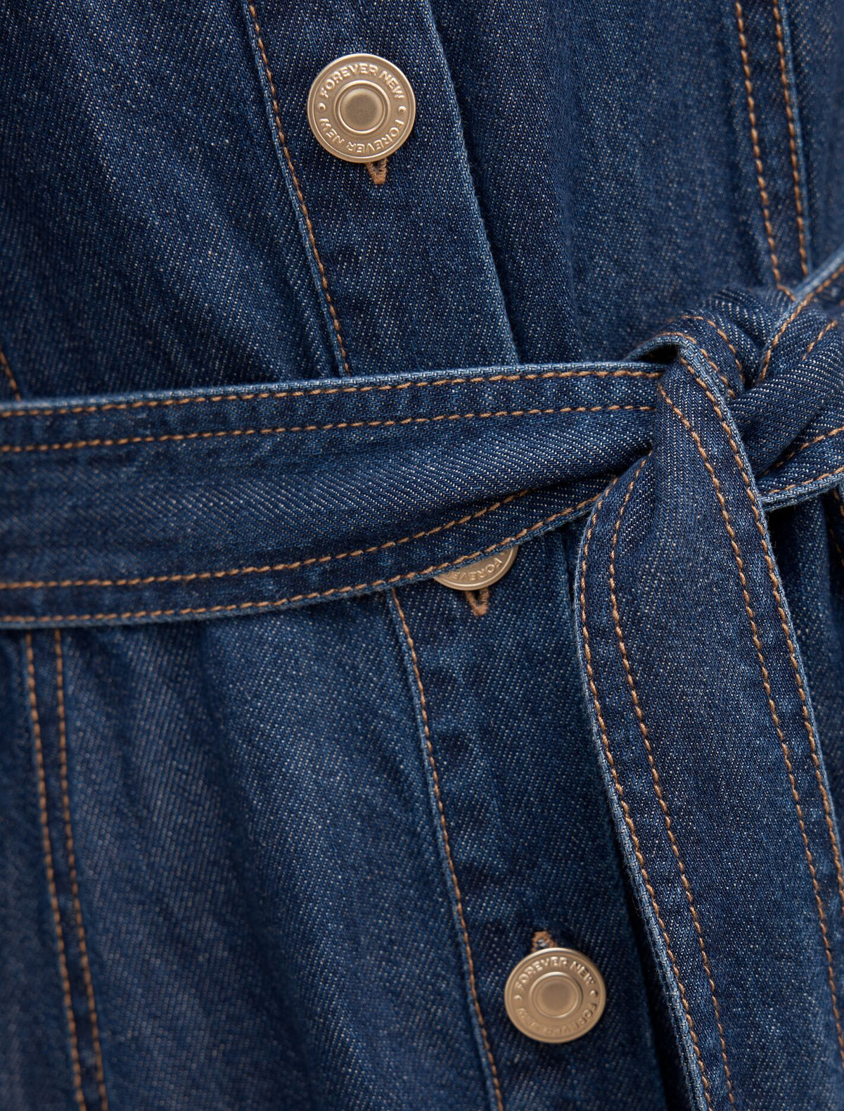 Hailey Halter Denim Dress Forever New