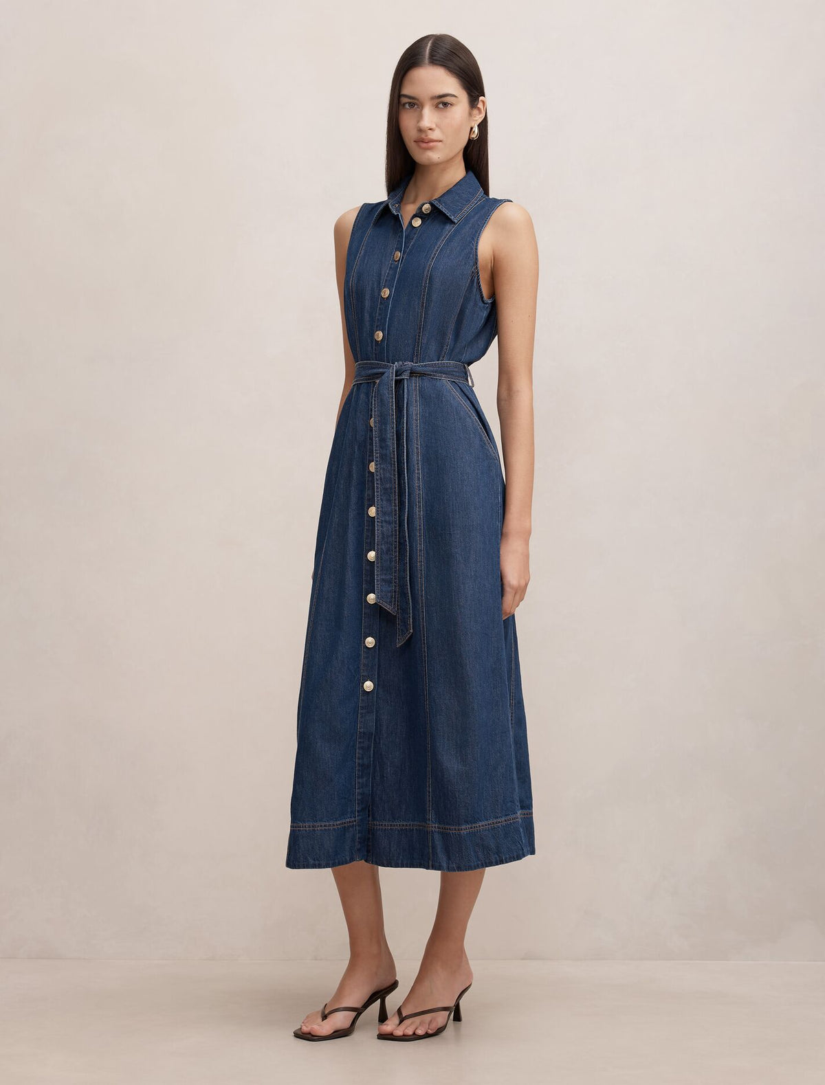 Hailey Halter Denim Dress Forever New