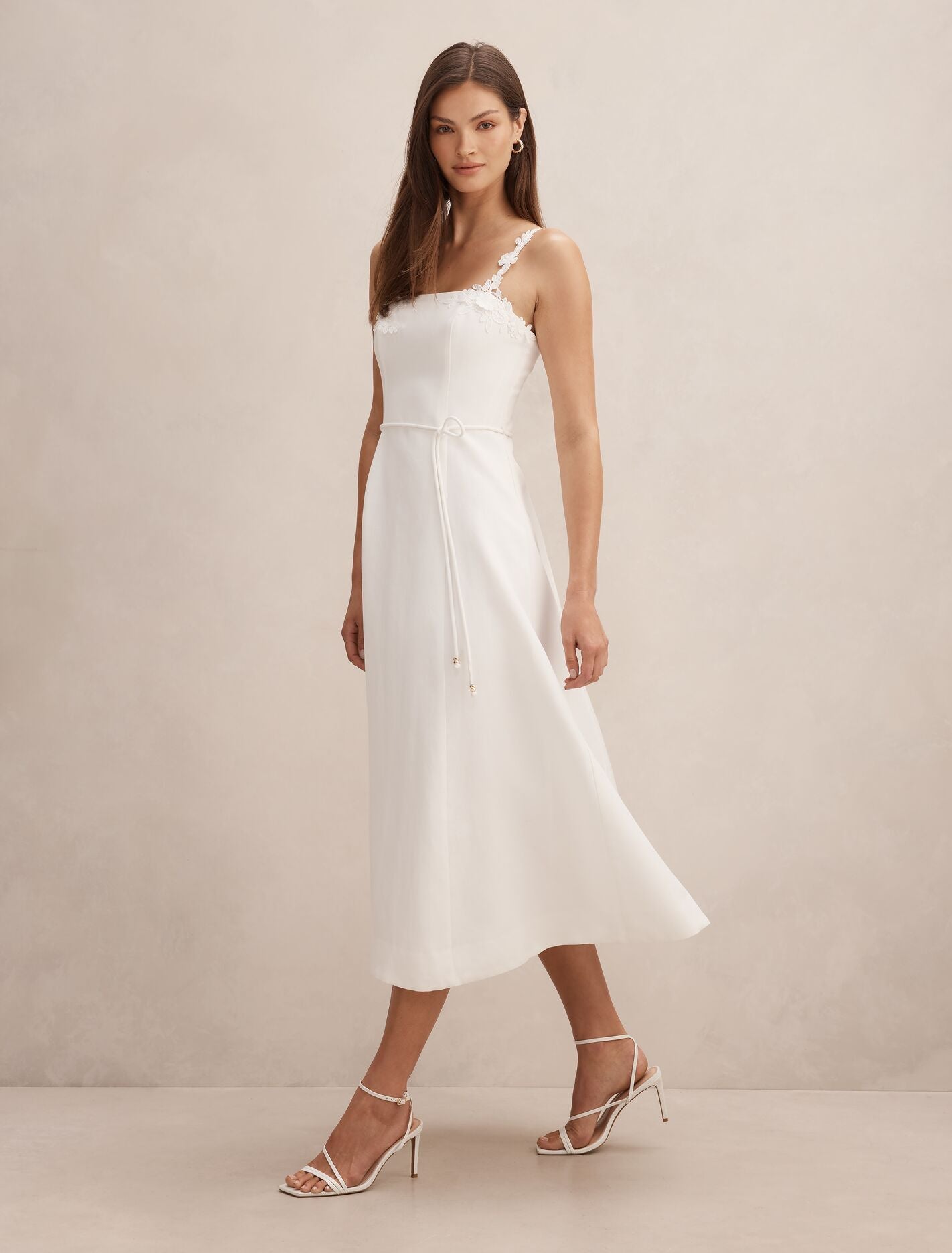 Rosie Flower Applique Midi Dress Forever New