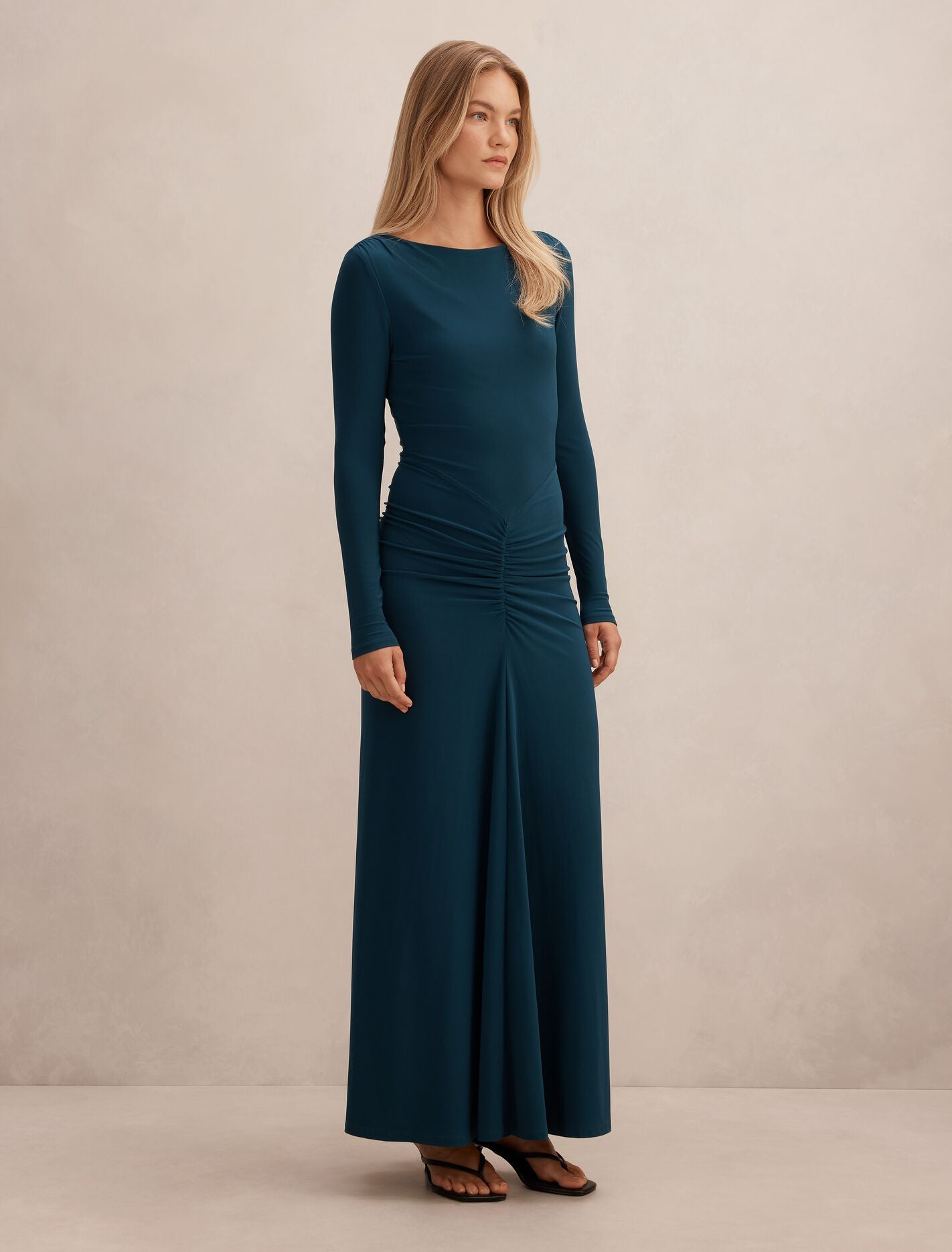 Avery Ruched Jersey Maxi Dress Forever New