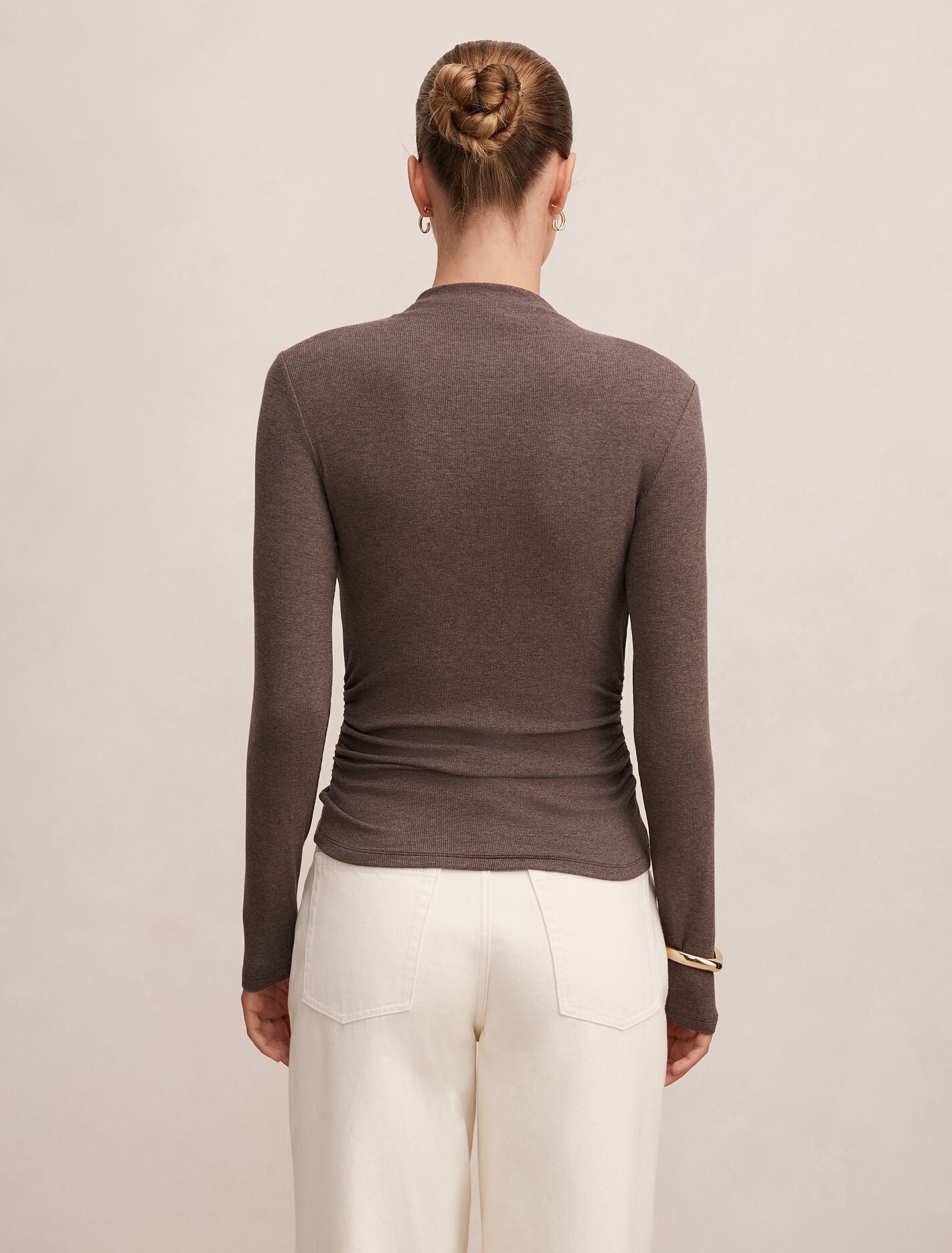 Josette Mock Neck Long Sleeve Top Forever New