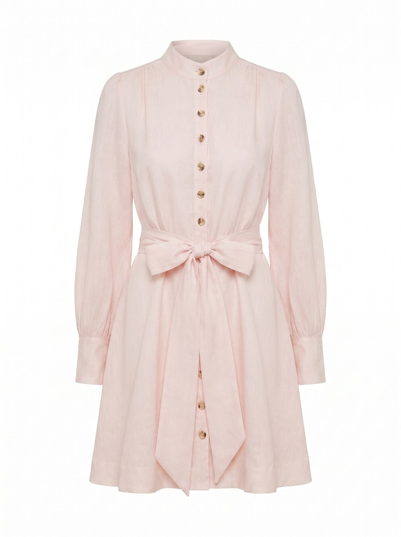 Elari High Neck Button Mini Dress Forever New
