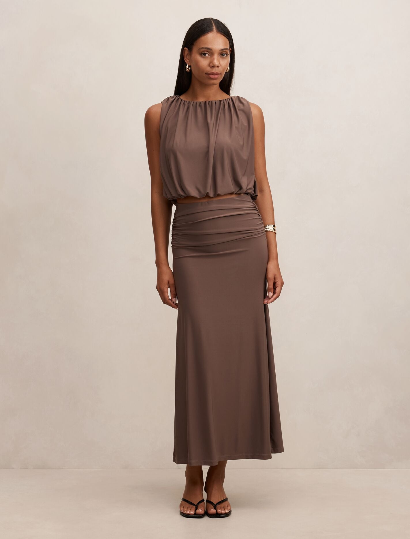 Sutton Flute Maxi Skirt Forever New