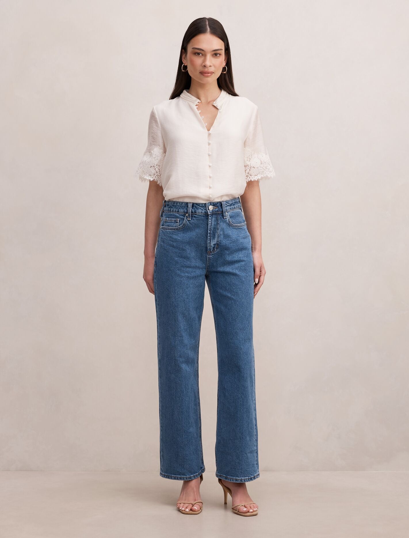Ana Lace Detail Blouse Forever New
