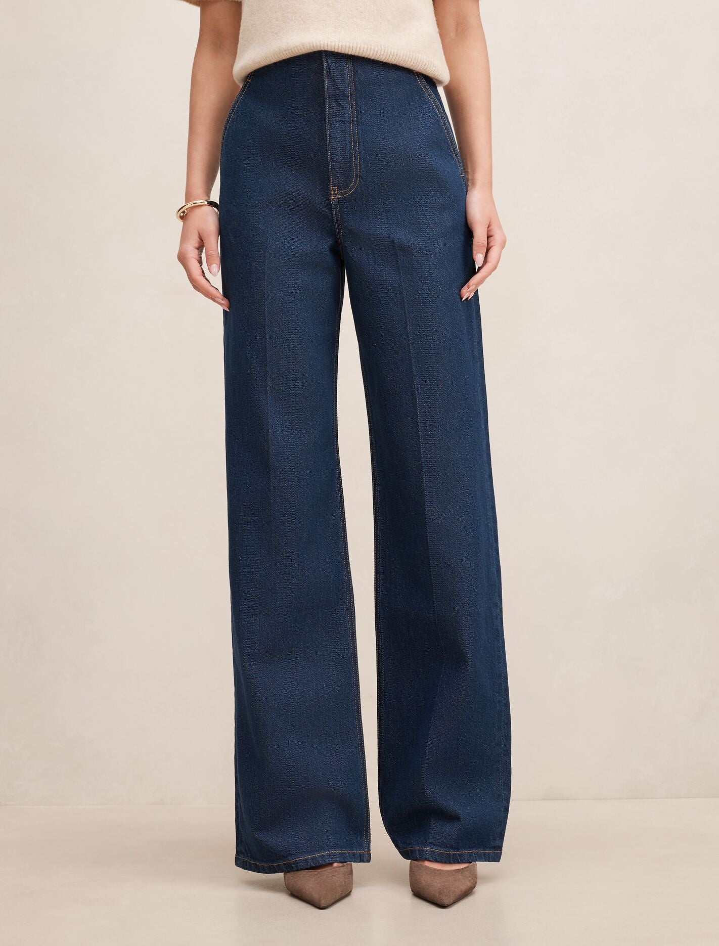 Audrey Wide Leg Jeans Rinse Wash Forever New