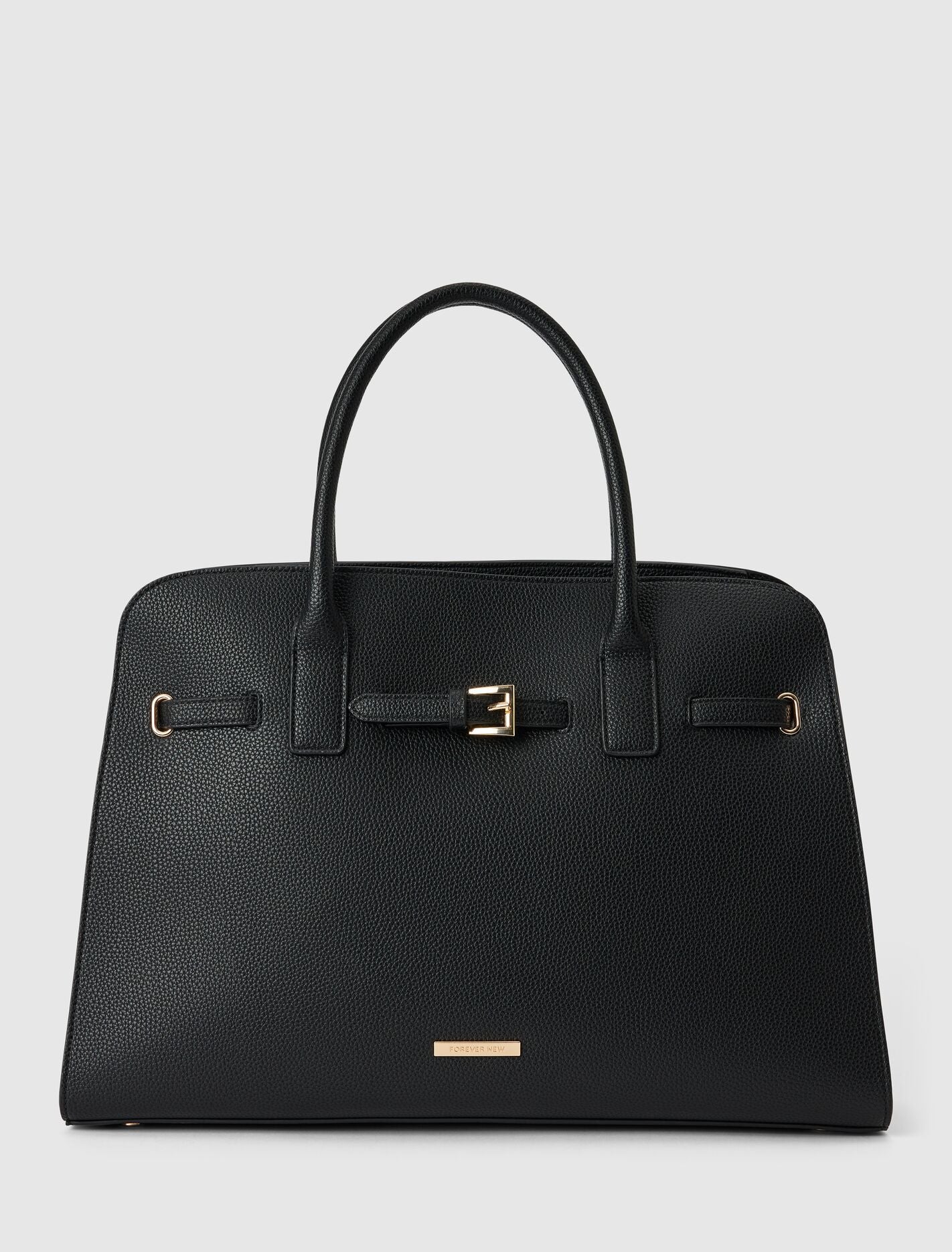 Clara Curve Buckle Tote Bag 0 Black Forever New