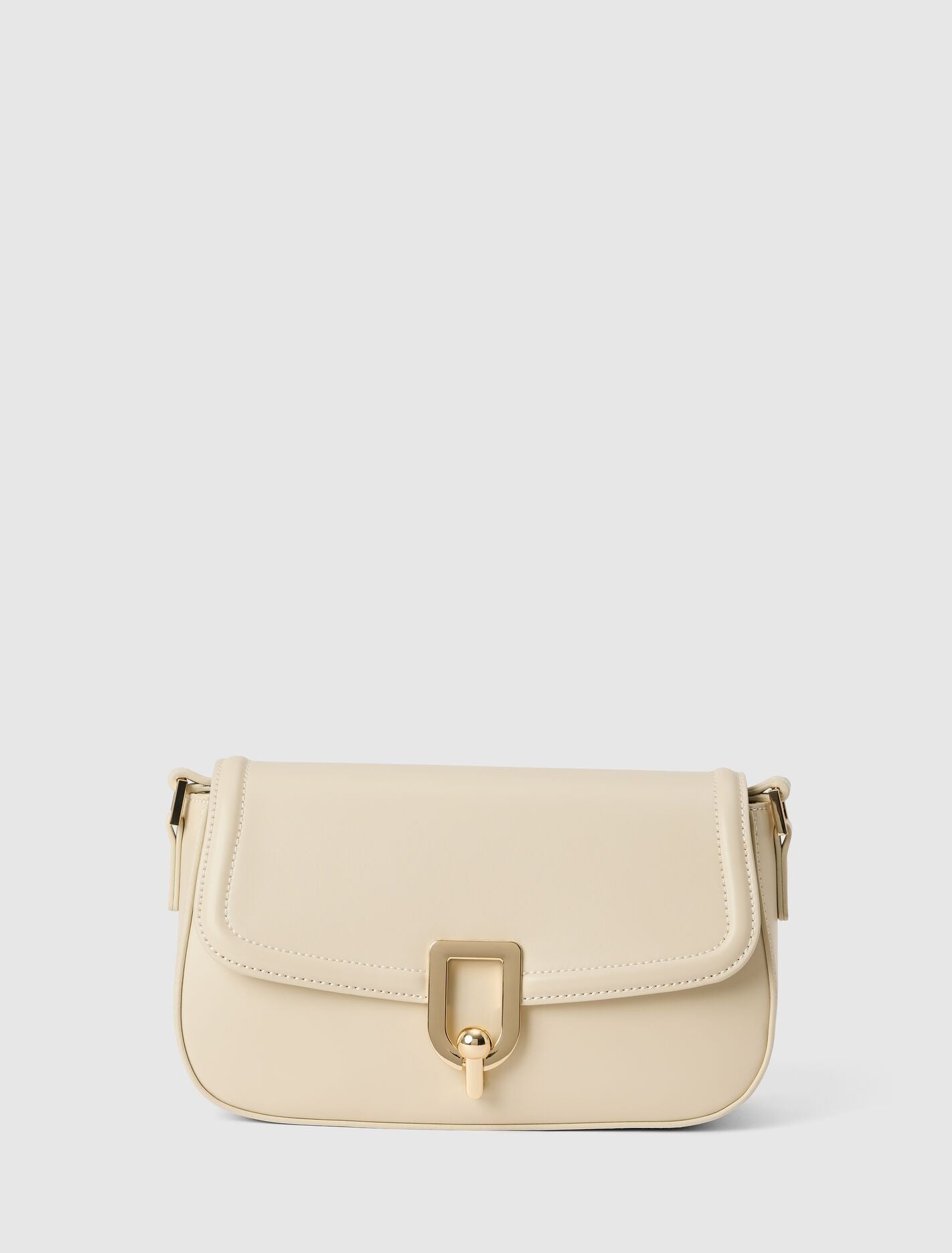 Carly Curve Lock Shoulder Bag 0 Ivory Forever New