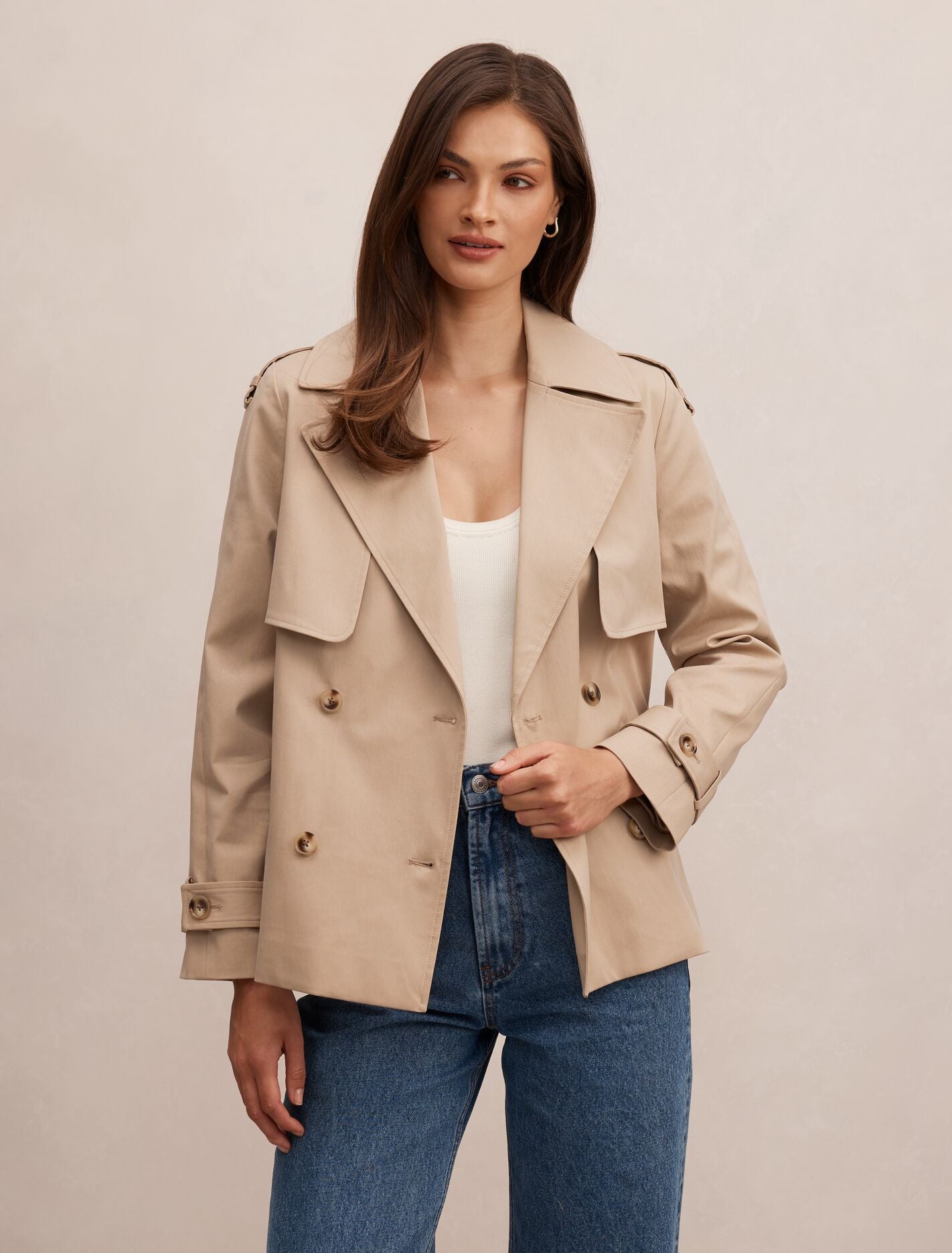 Teagan Short Trench Coat Forever New
