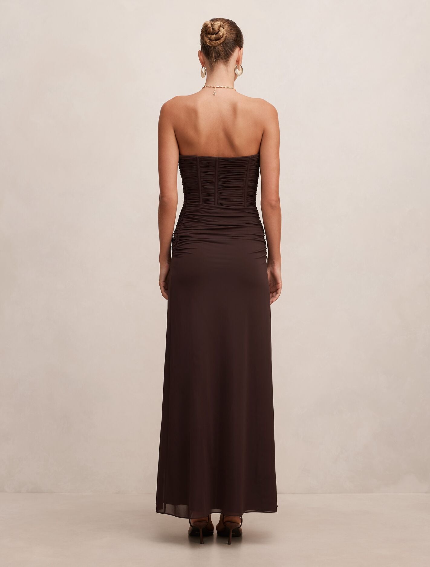 Lorelei Strapless Ruched Maxi Dress Forever New