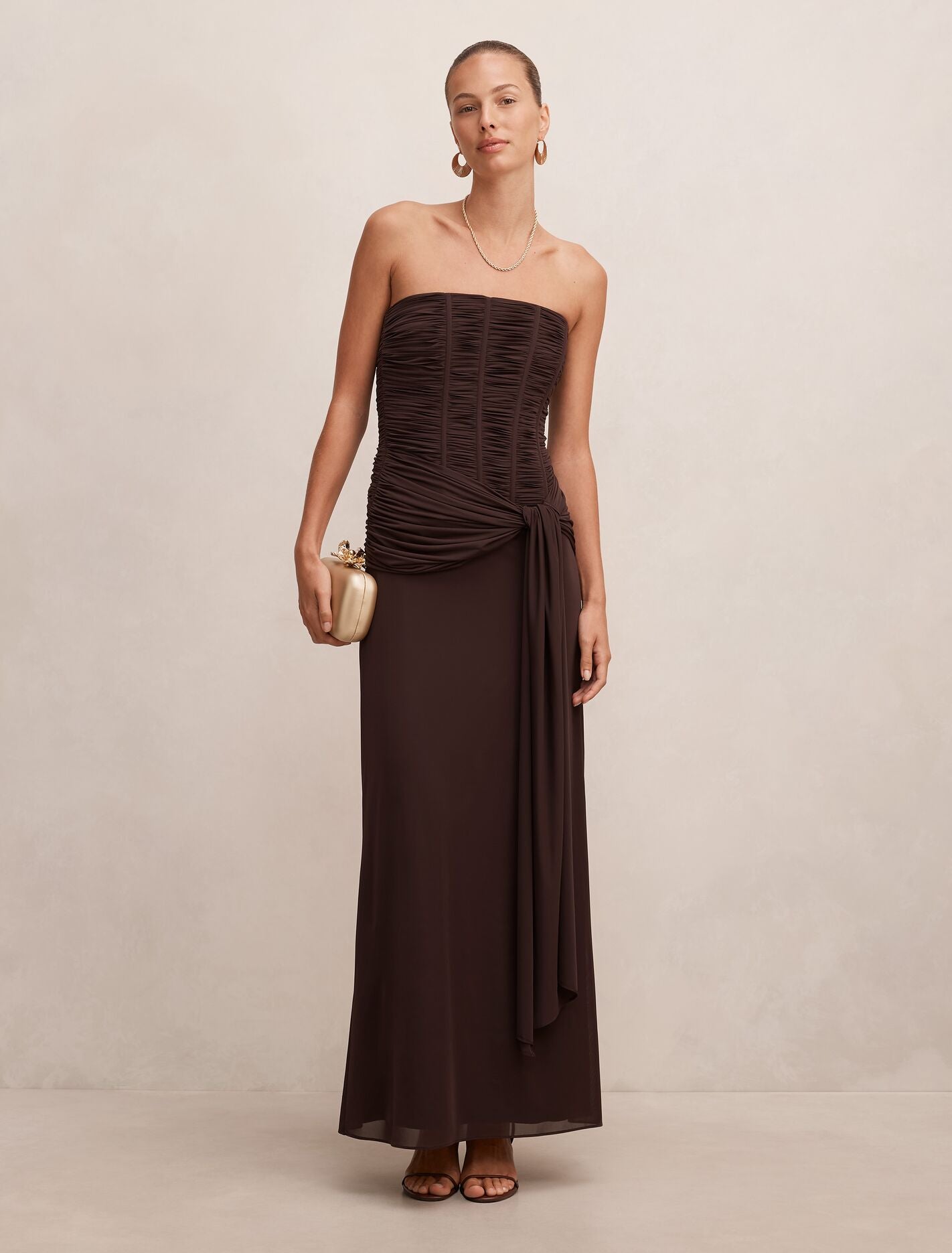 Lorelei Strapless Ruched Maxi Dress Forever New