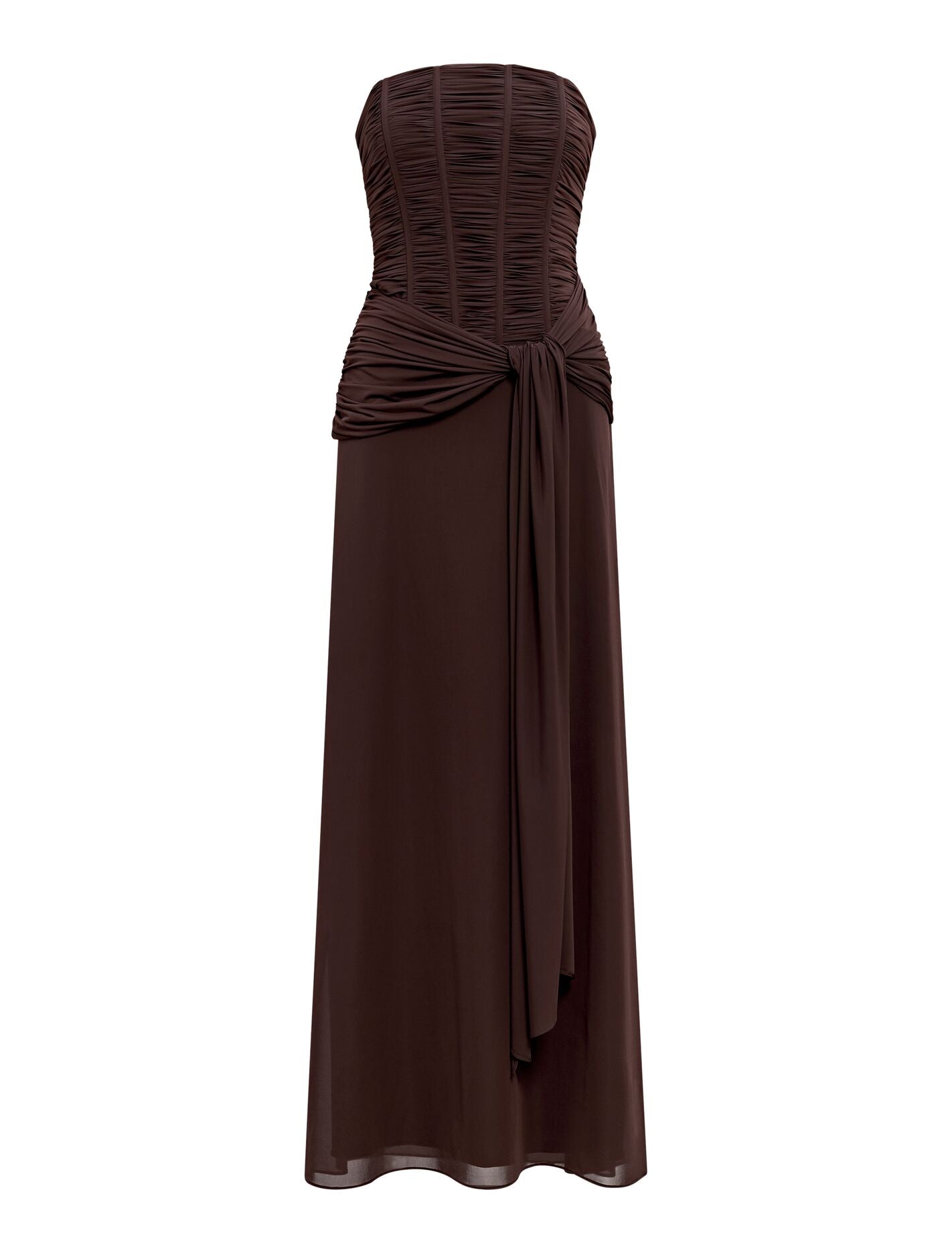Lorelei Strapless Ruched Maxi Dress Forever New