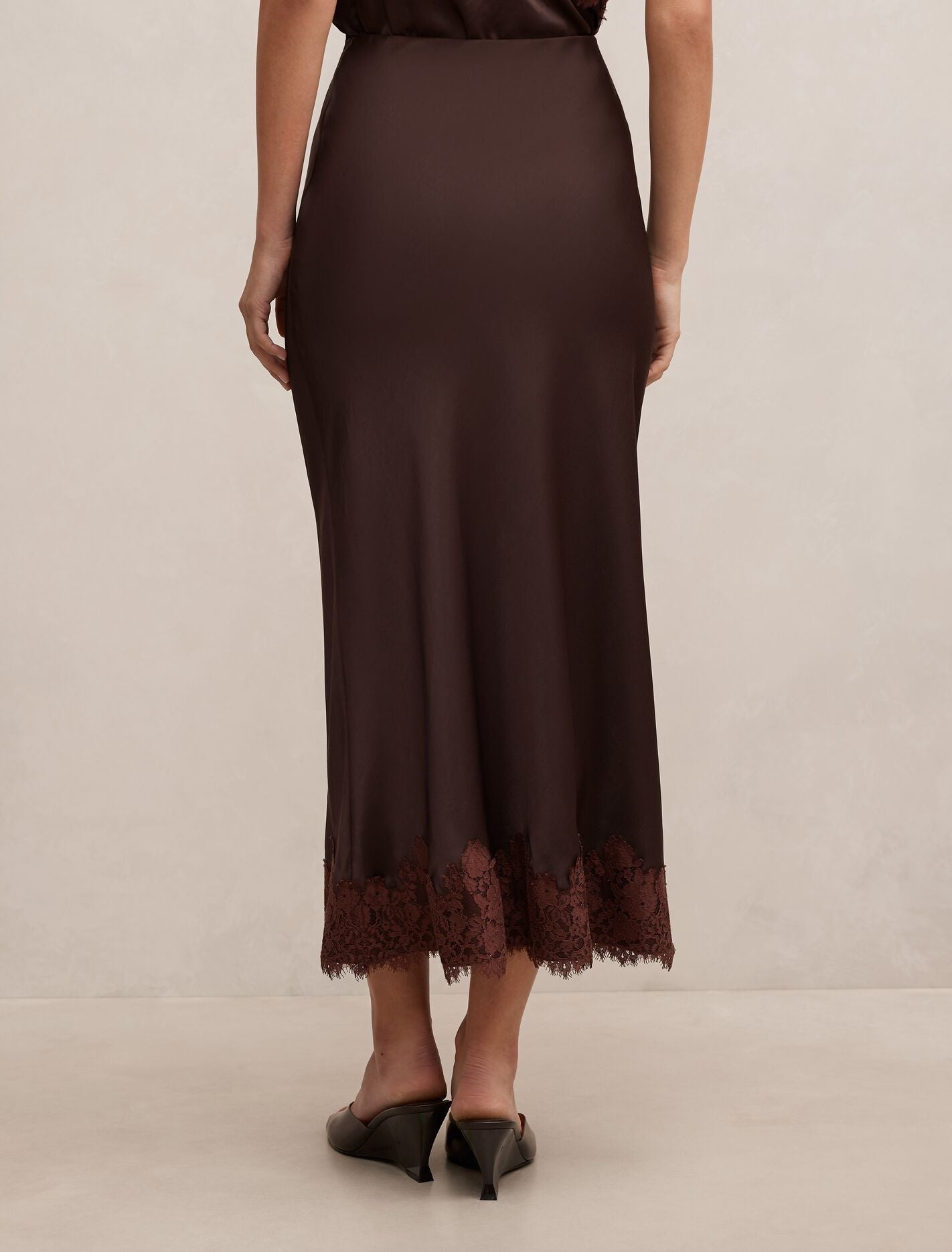 Adele Lace Trim Midi Skirt Forever New