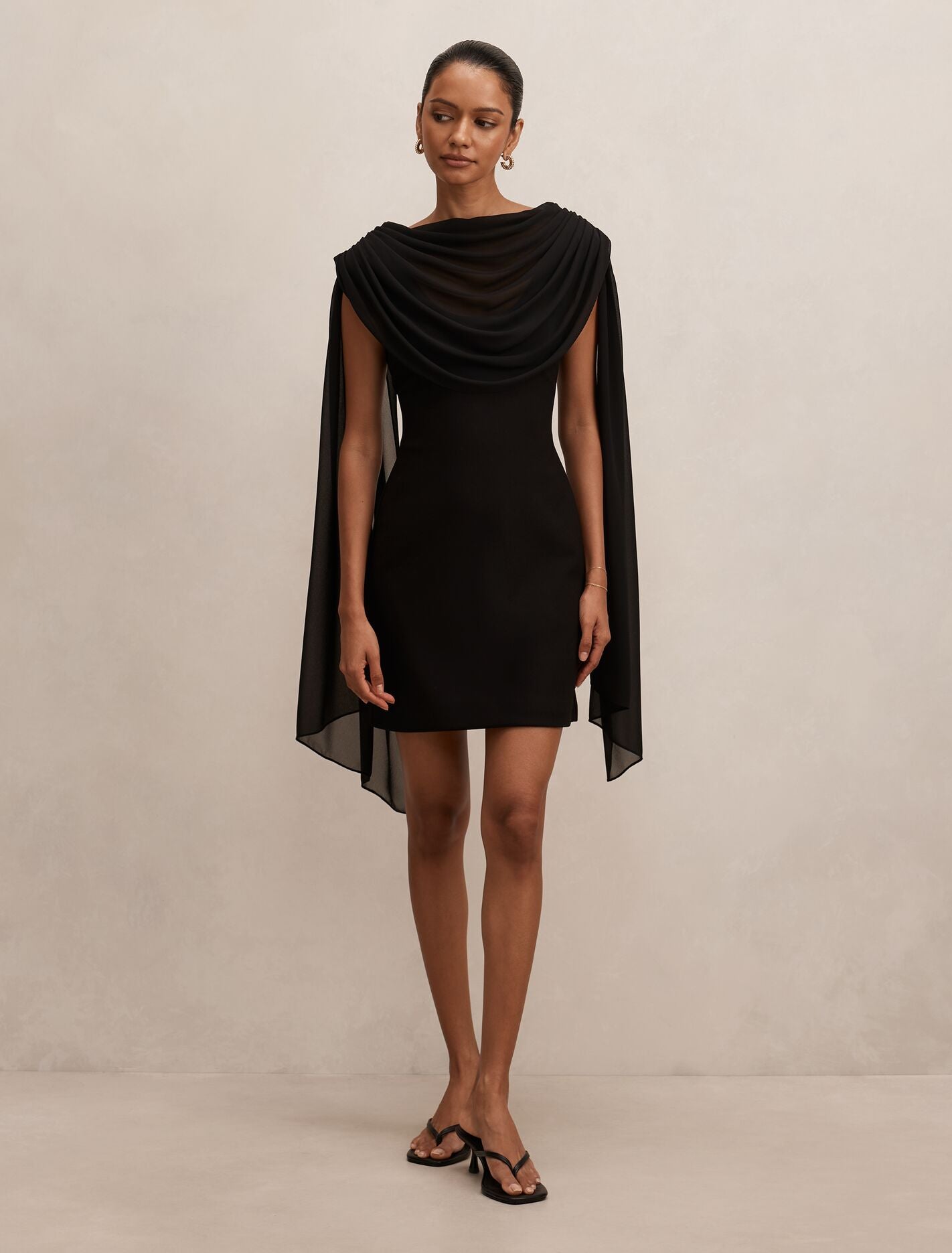 Bowie Petite Mini Dress With Shawl Forever New