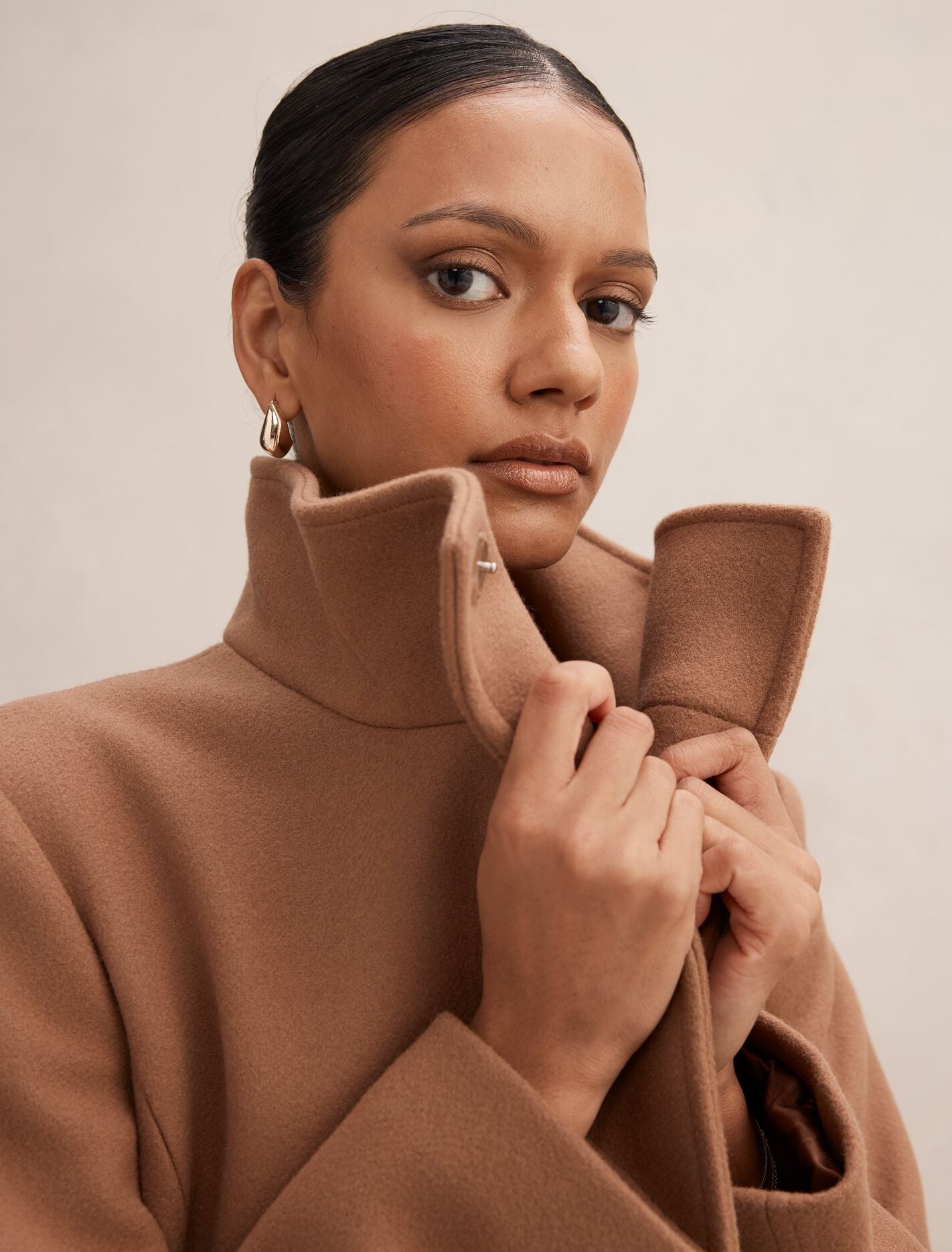 Phoebe Petite Funnel Neck Coat Forever New