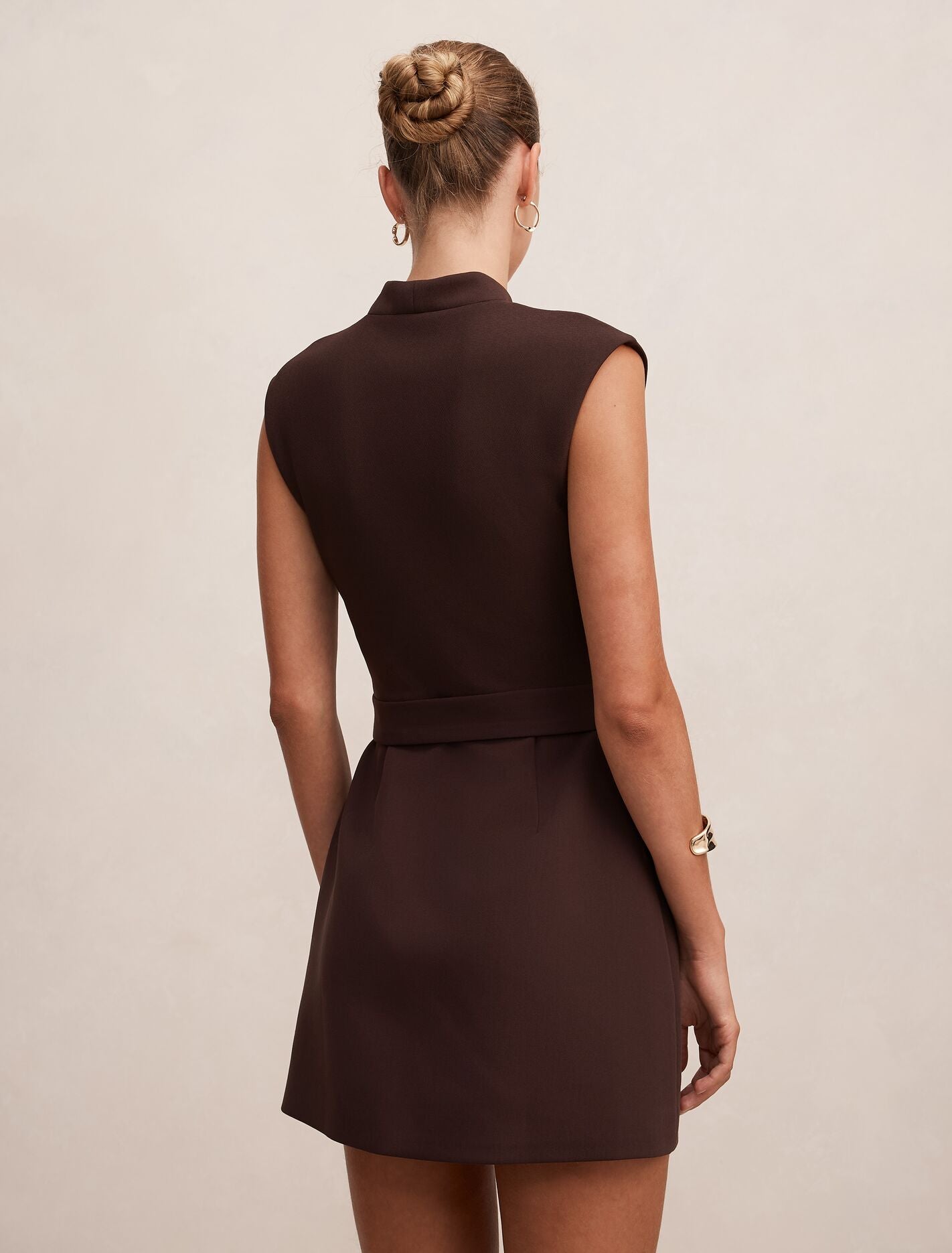 Rory Structured Tie Mini Dress Forever New