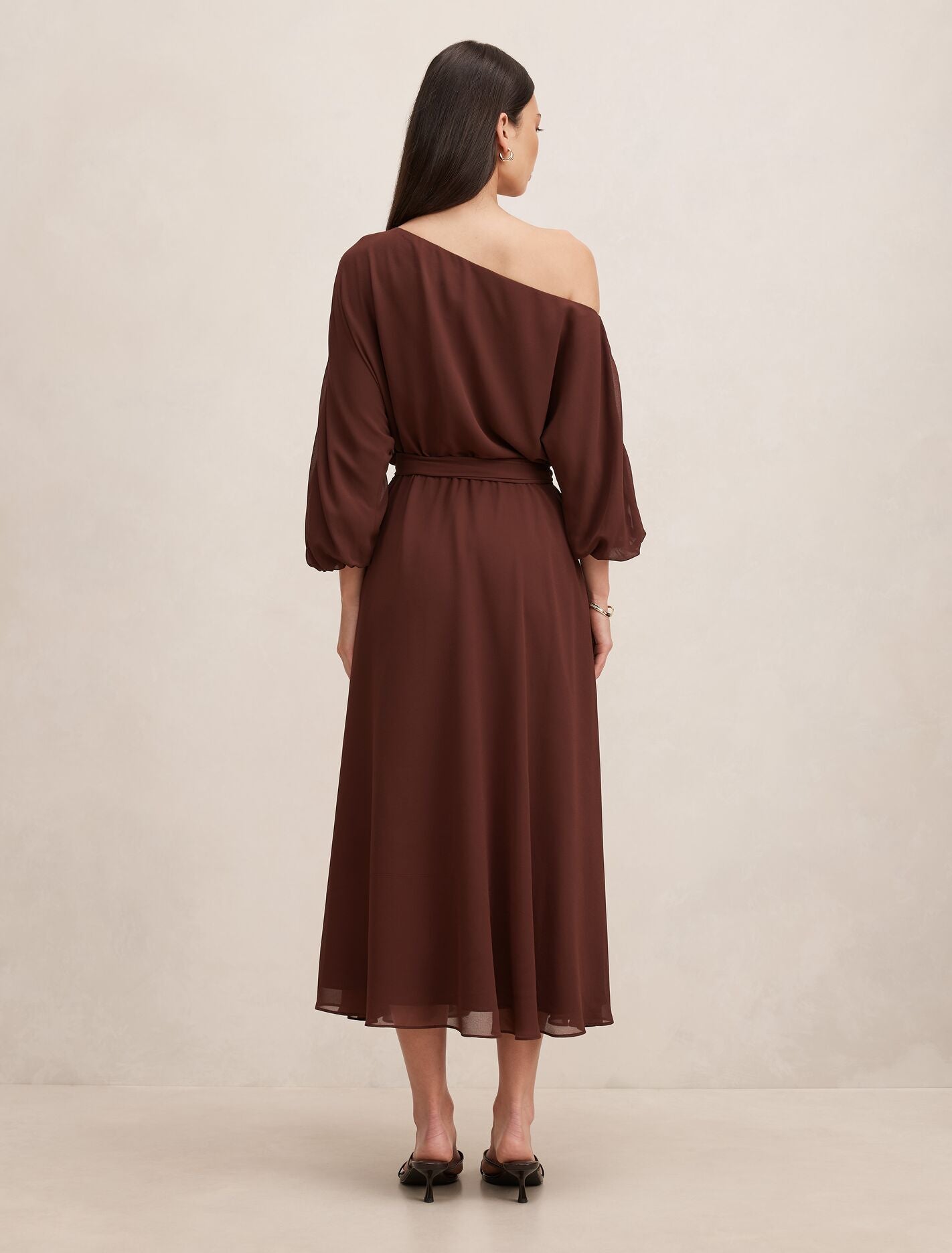 Samantha Tipped Draped Midi Dress Forever New