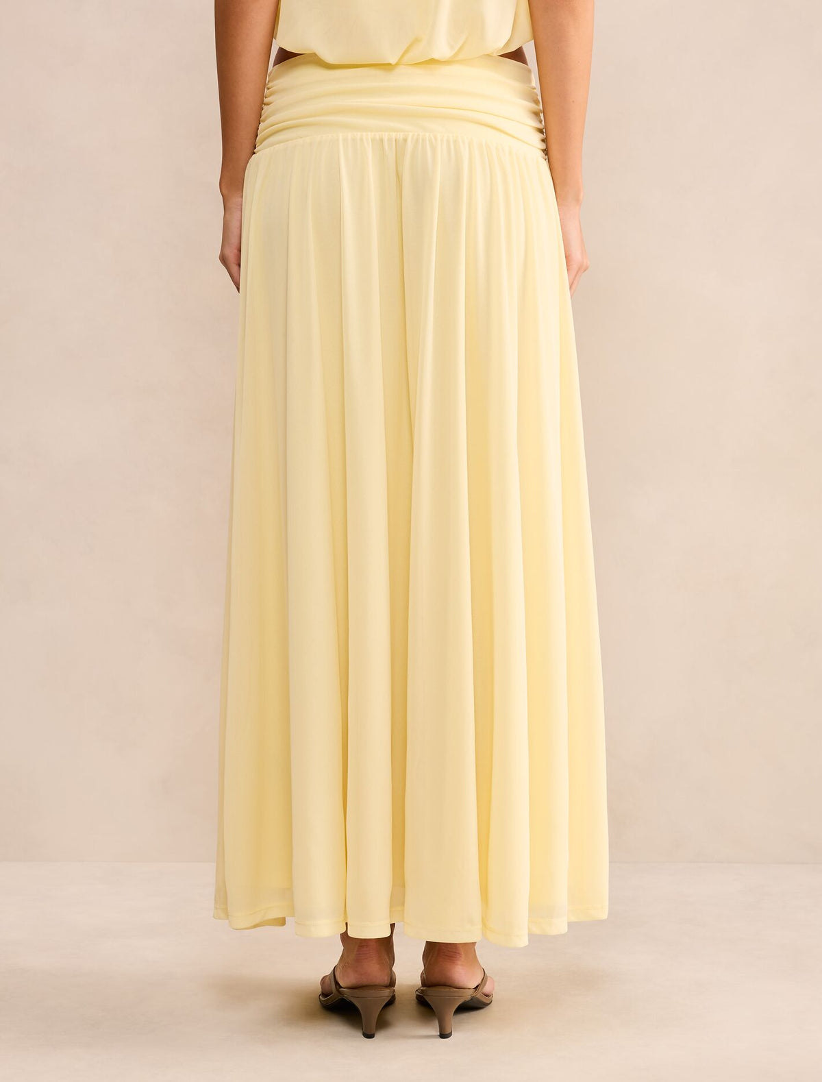 Layne Gathered Basque Maxi Skirt Forever New