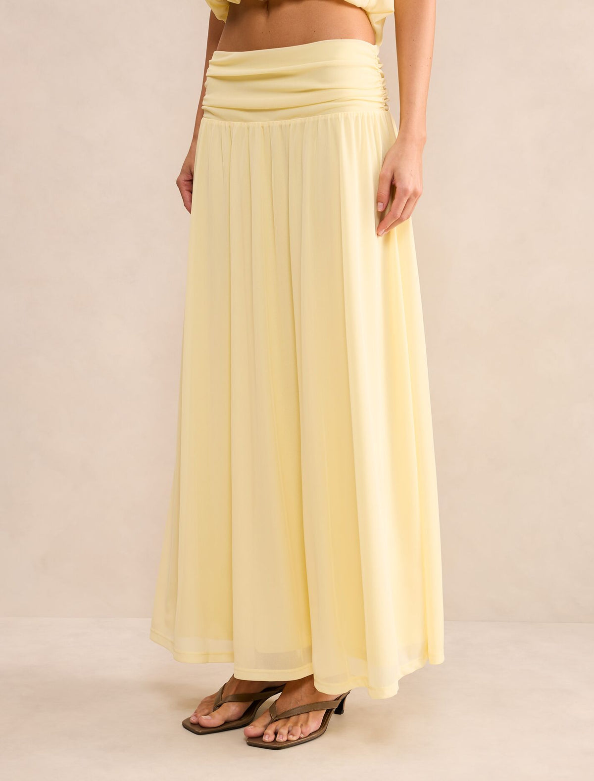 Layne Gathered Basque Maxi Skirt Forever New