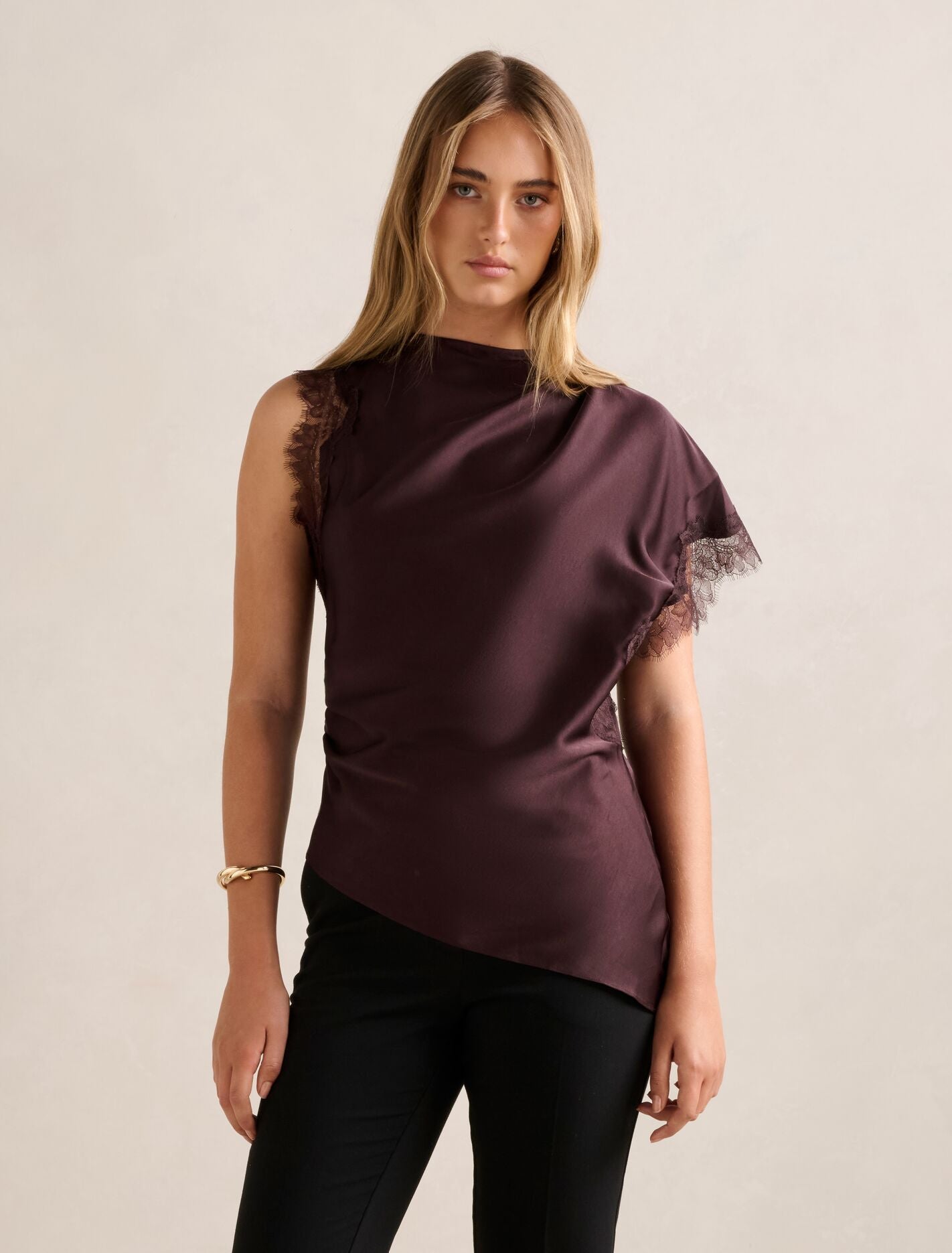Dixie Lace Top Dark Chocolate Forever New