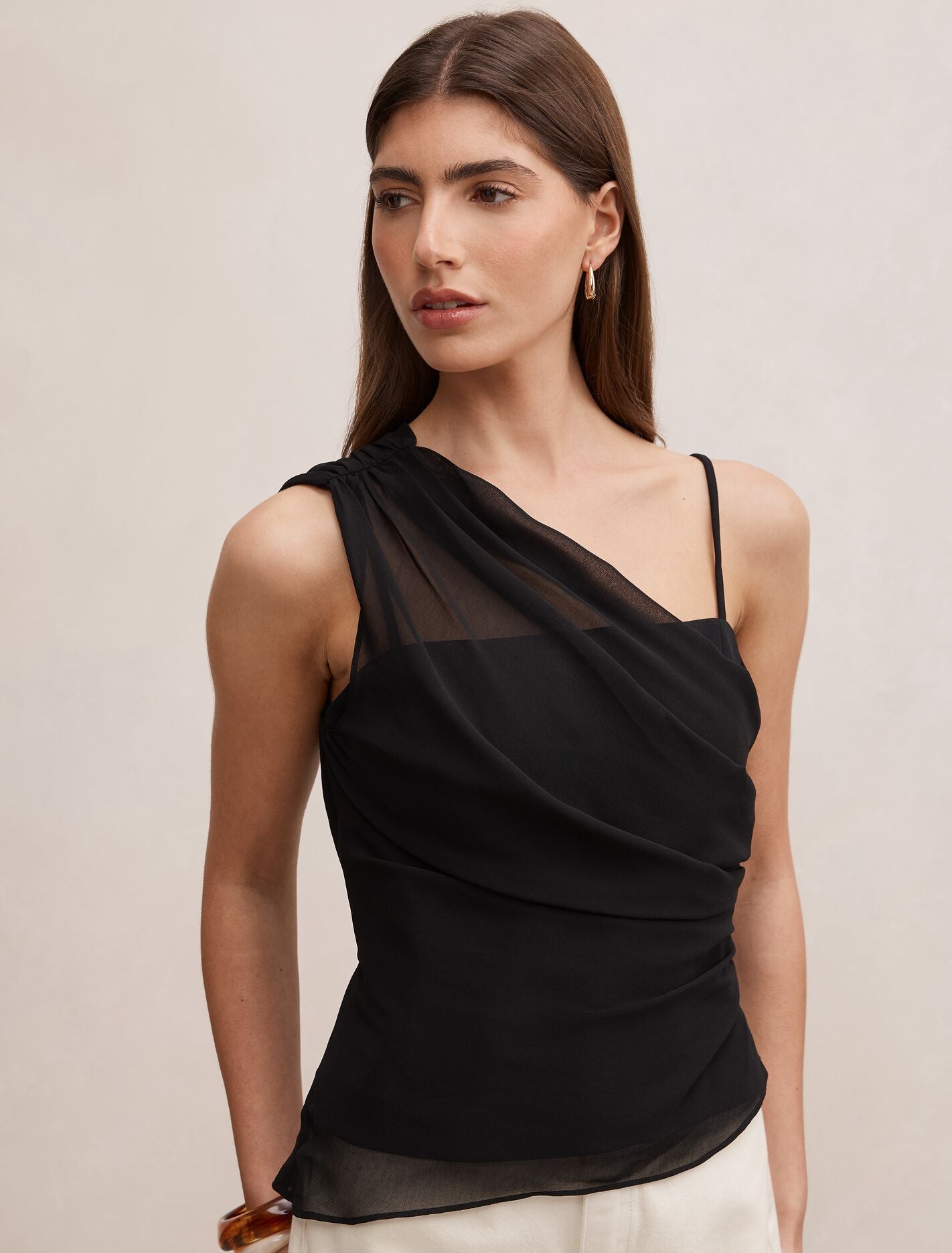 Morgan Draped Shoulder Top Forever New