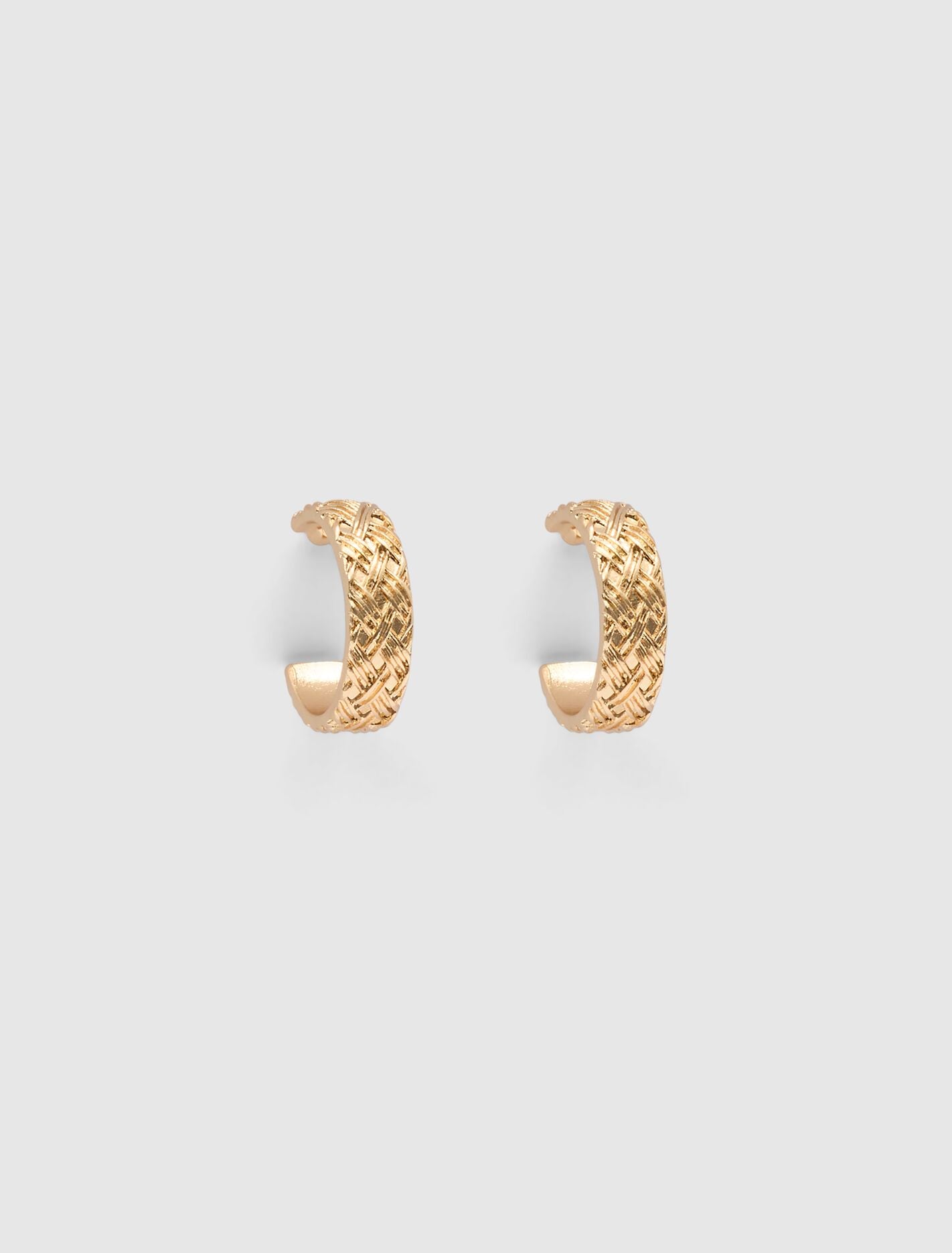 Signature Pam Plait Hoop Earrings 0 Gold Forever New