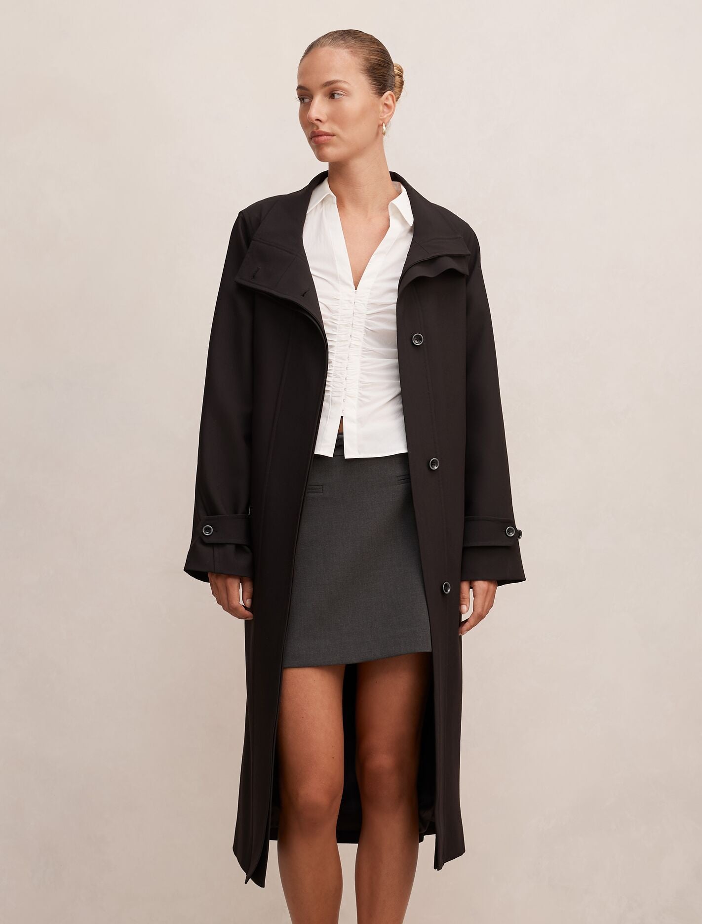 Florence Funnel Neck Trench Coat Forever New